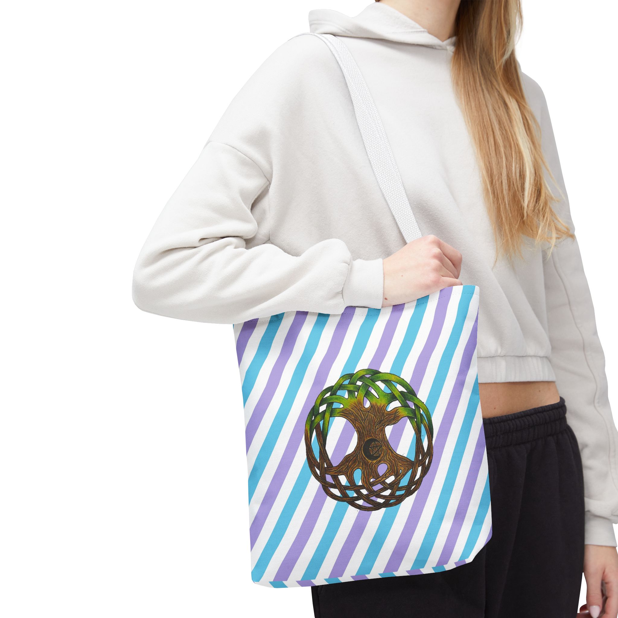 Canvas tote bag Dive into Dream Worlds Surrealist Tree Art shoulder bag with Unique Artist cute tote bag - Image 14