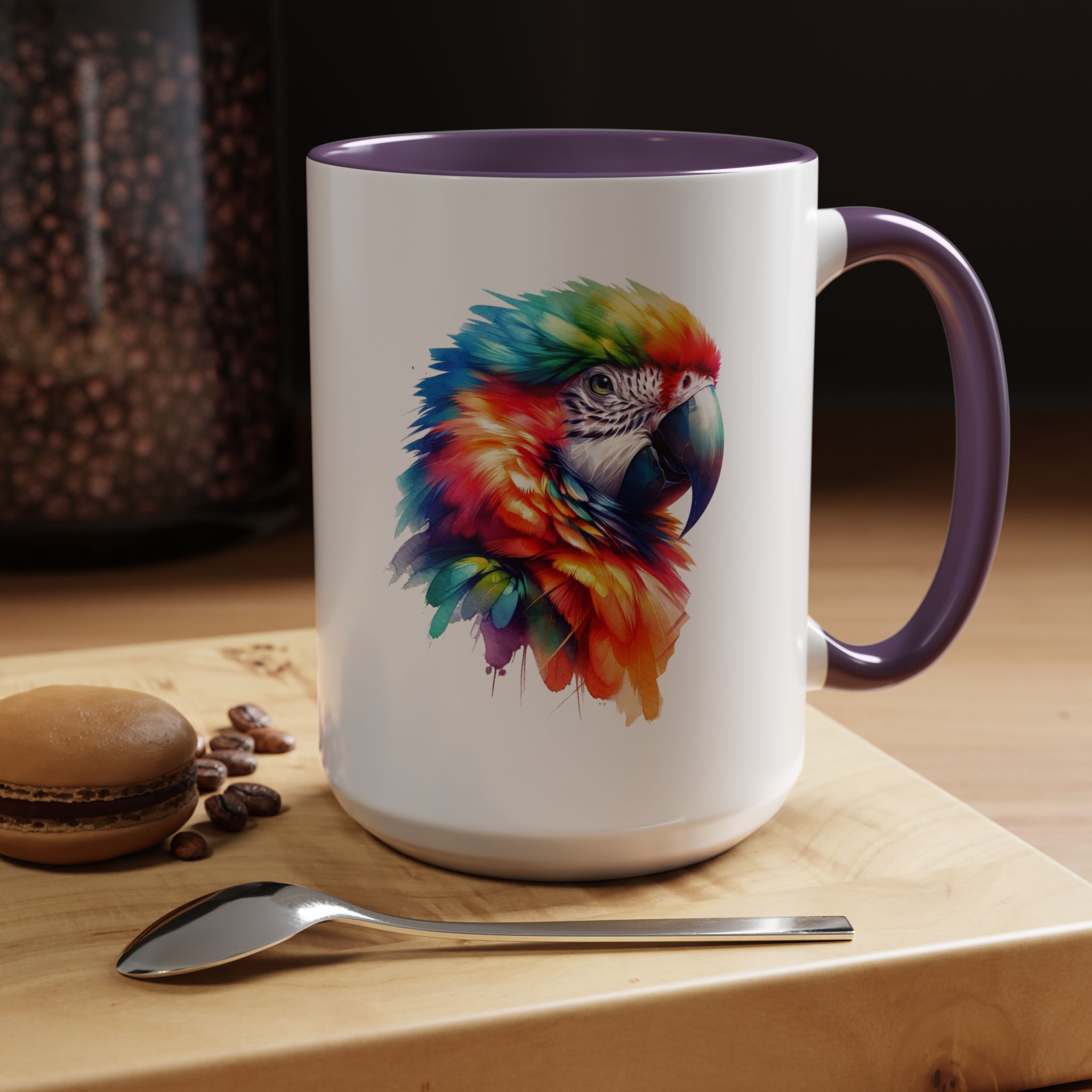 Parrot Mug vivid colors bird lover Cup parrot print cool print nature lover accessory stylish print - Imagen 59
