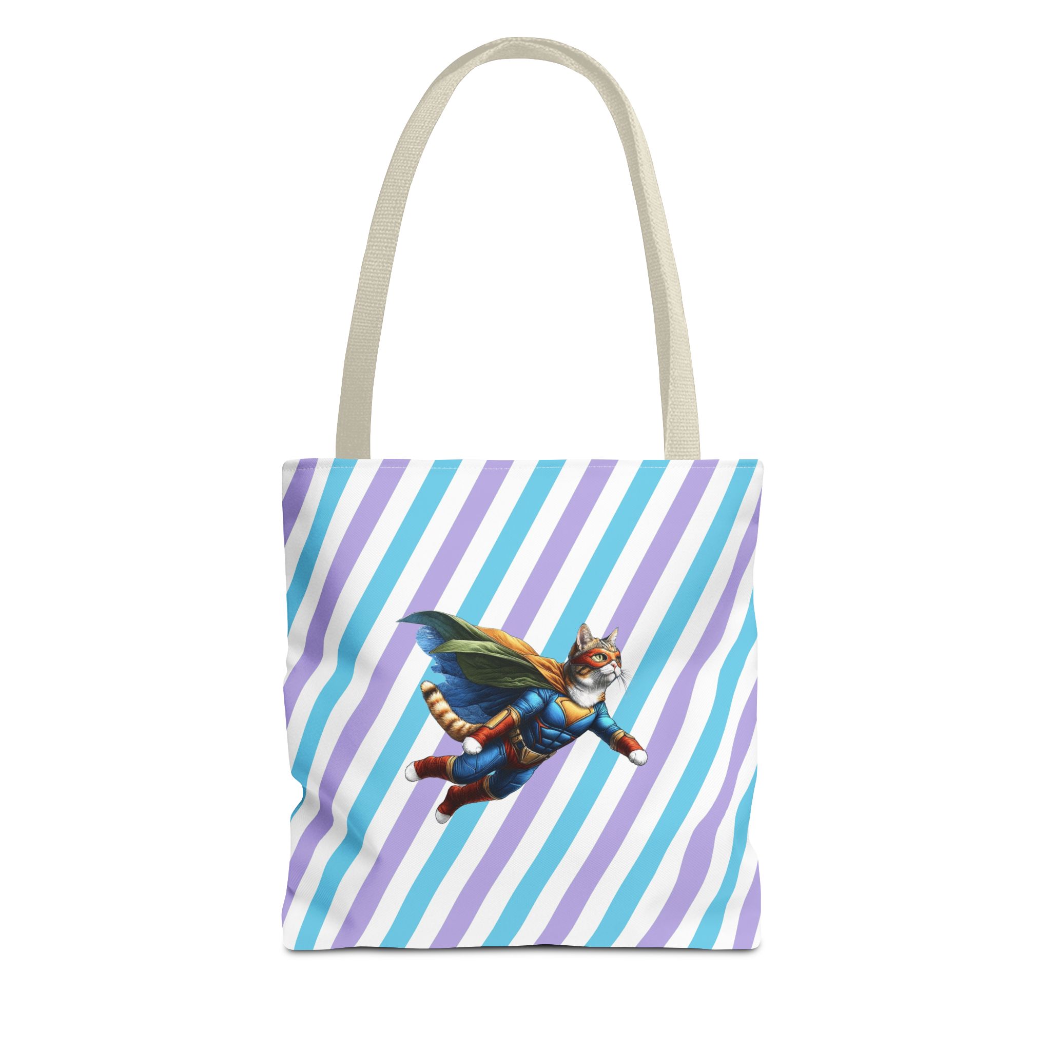 superhero tote bag cat canvas tote bag funny handbag fantasy purse kitten lover cool cat shoulder bag – Image 19