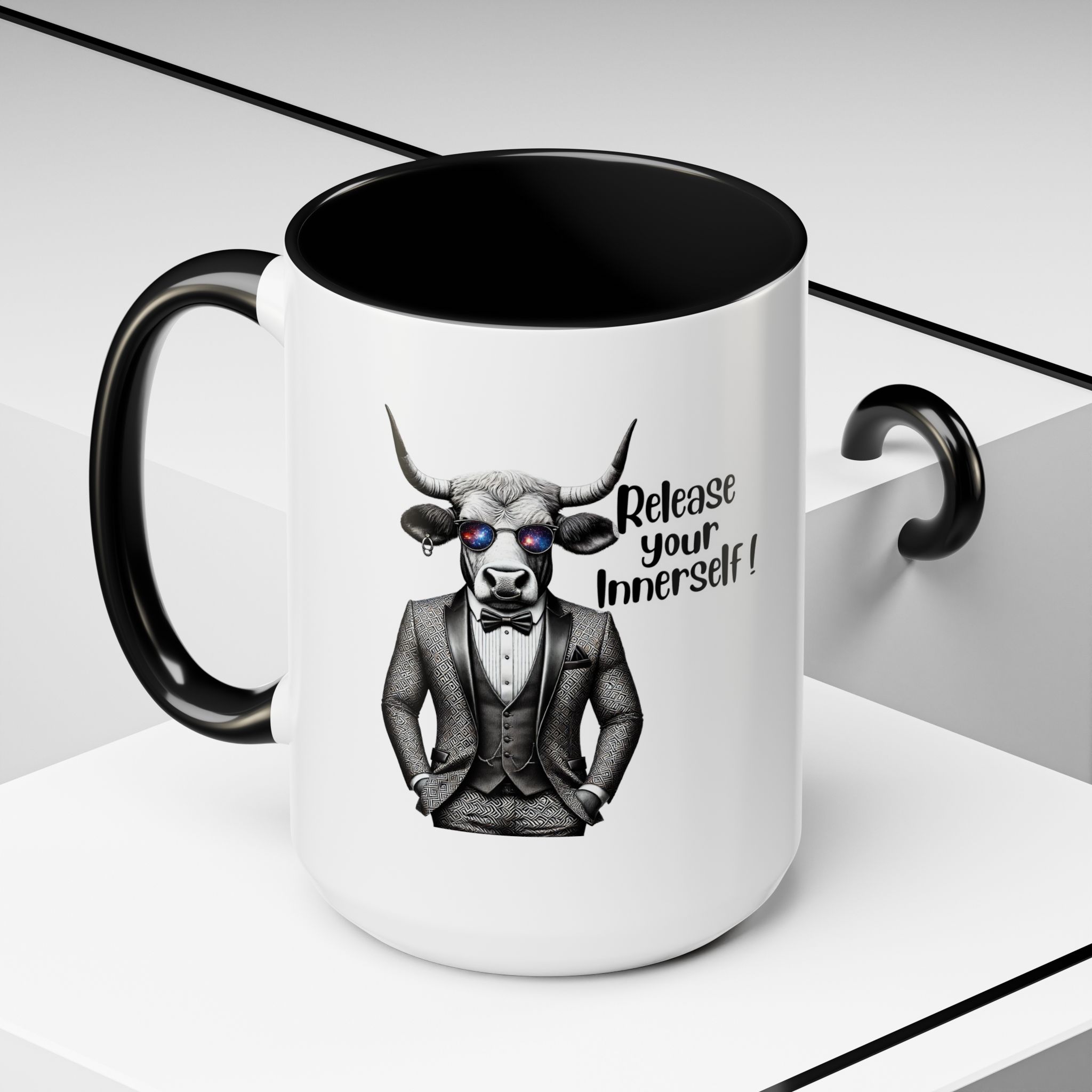 Coffee mug funny motivational gift for her cute cup tea lover cool boho mug office accessory self confidence design bull – Image 20