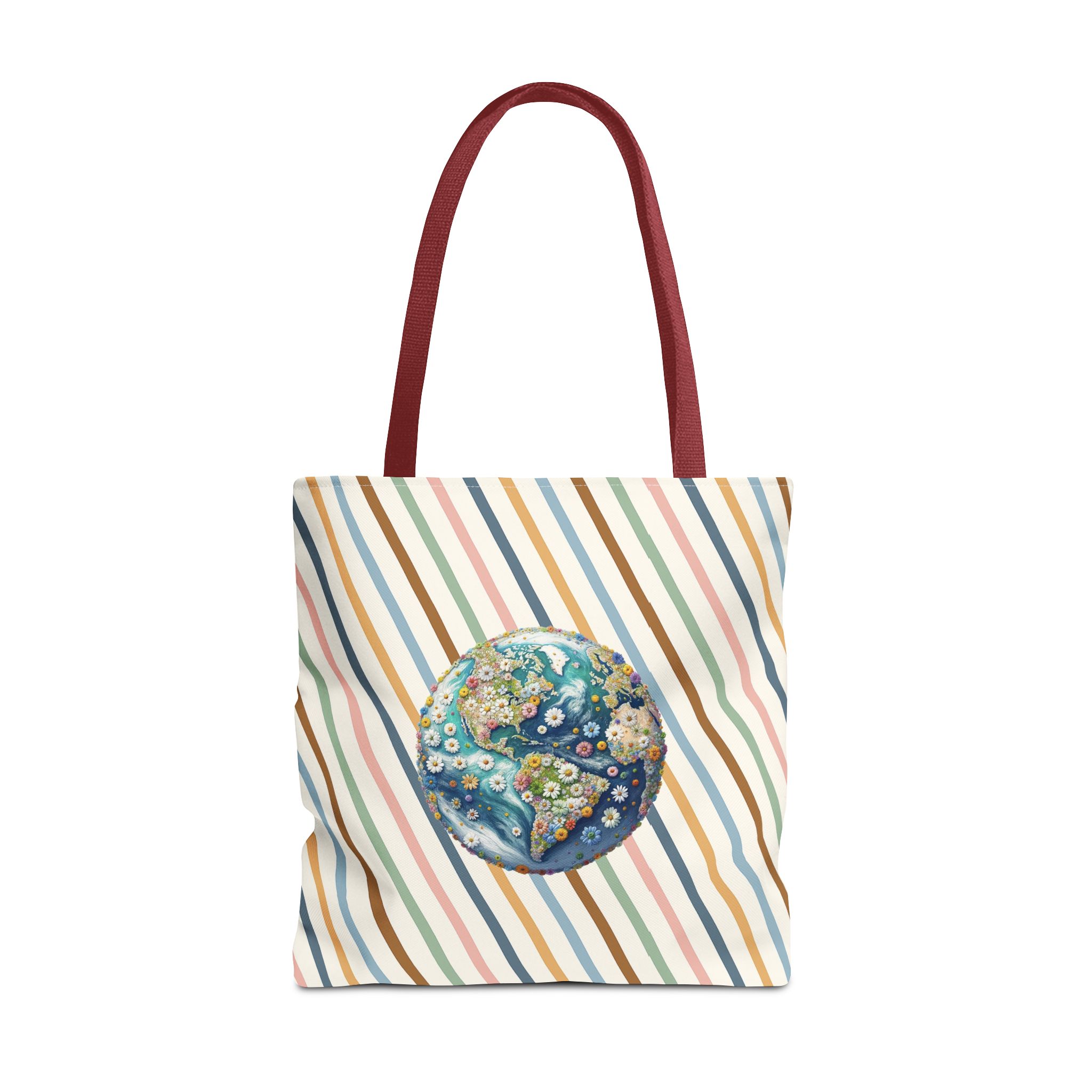 Floral Planet canvas tote bag ecology cute tote bag vintage bag perfect for nature lovers and shoulder bag gift for her - Image 11