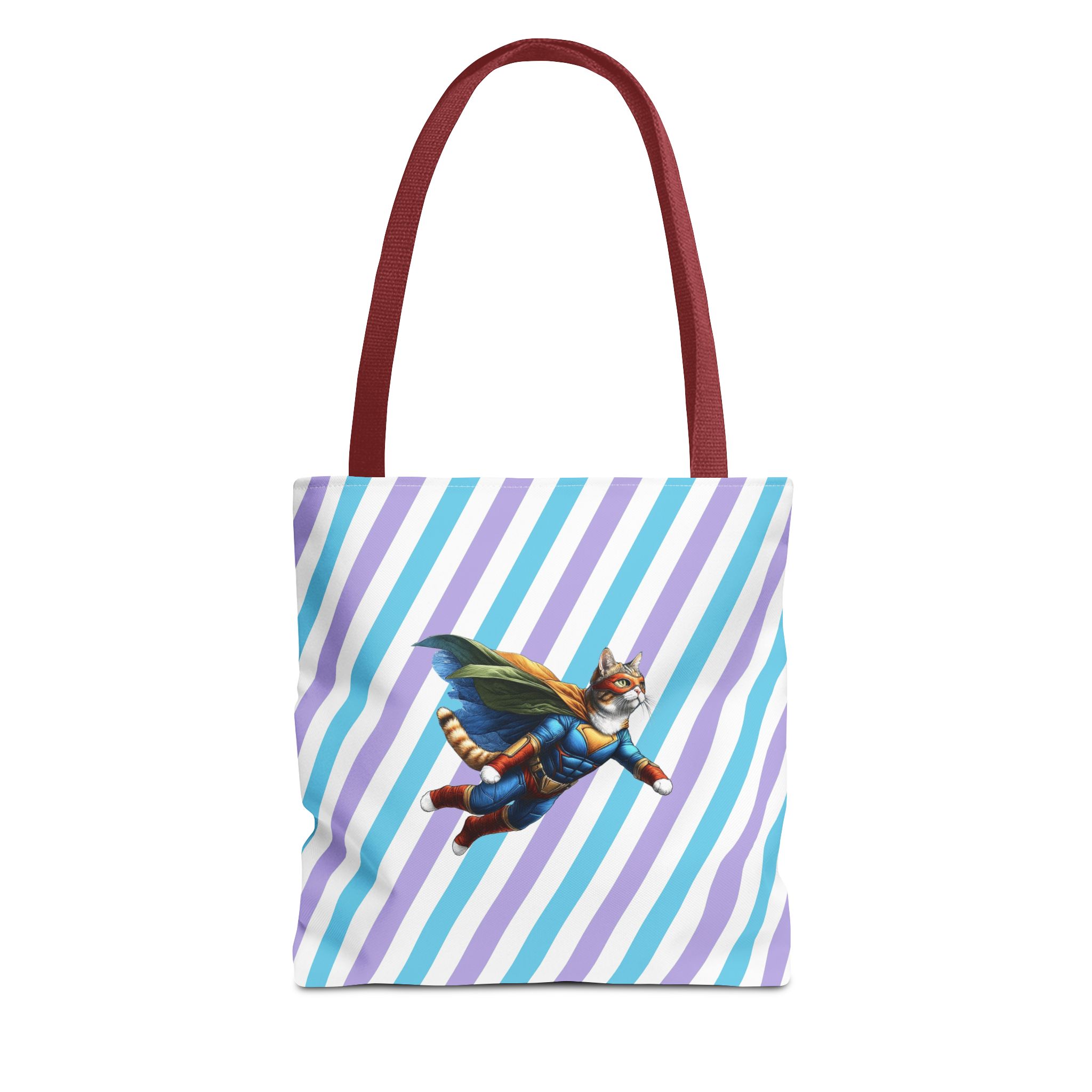 superhero tote bag cat canvas tote bag funny handbag fantasy purse kitten lover cool cat shoulder bag – Image 7