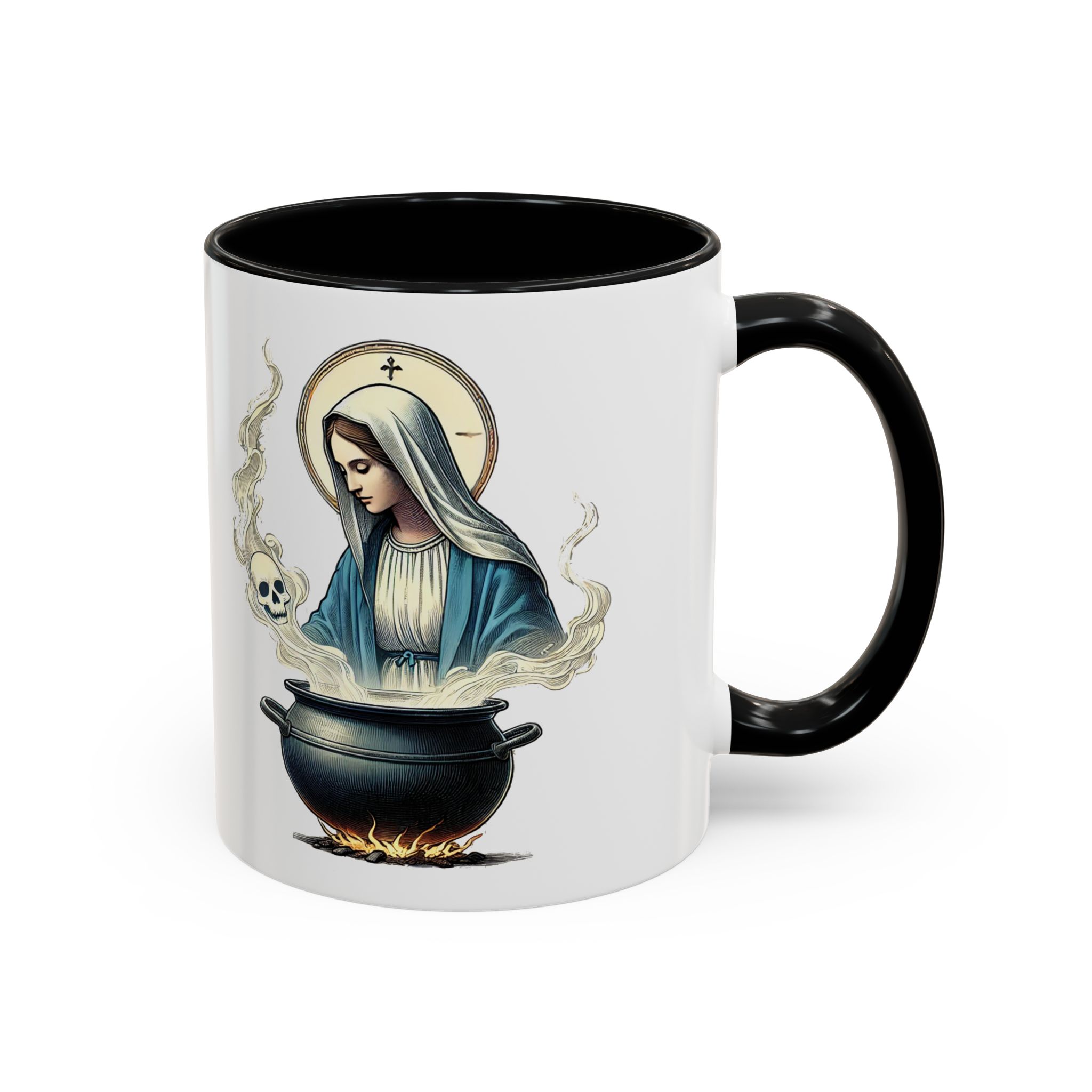 Coffee Mug funny virgin mary design sarcastic mug boho gift for her unique cup tea accessory cool design religious joke - Image 5