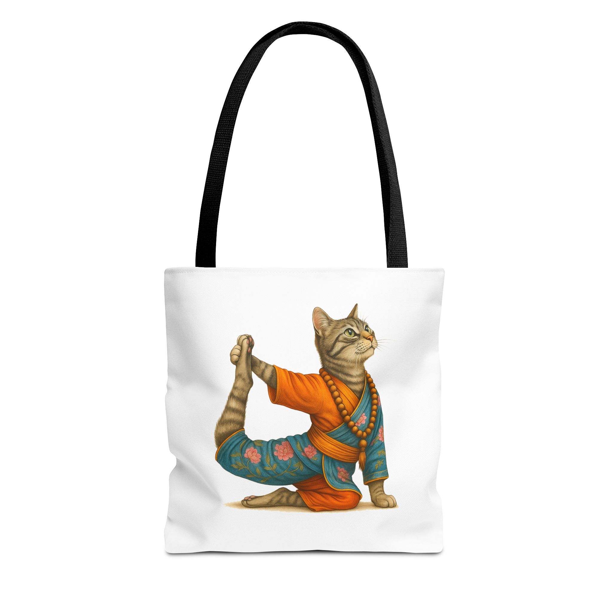 Cat Meditation Tote bag – Boho Cat handbag – Kitty Yoga purse spiritual print
