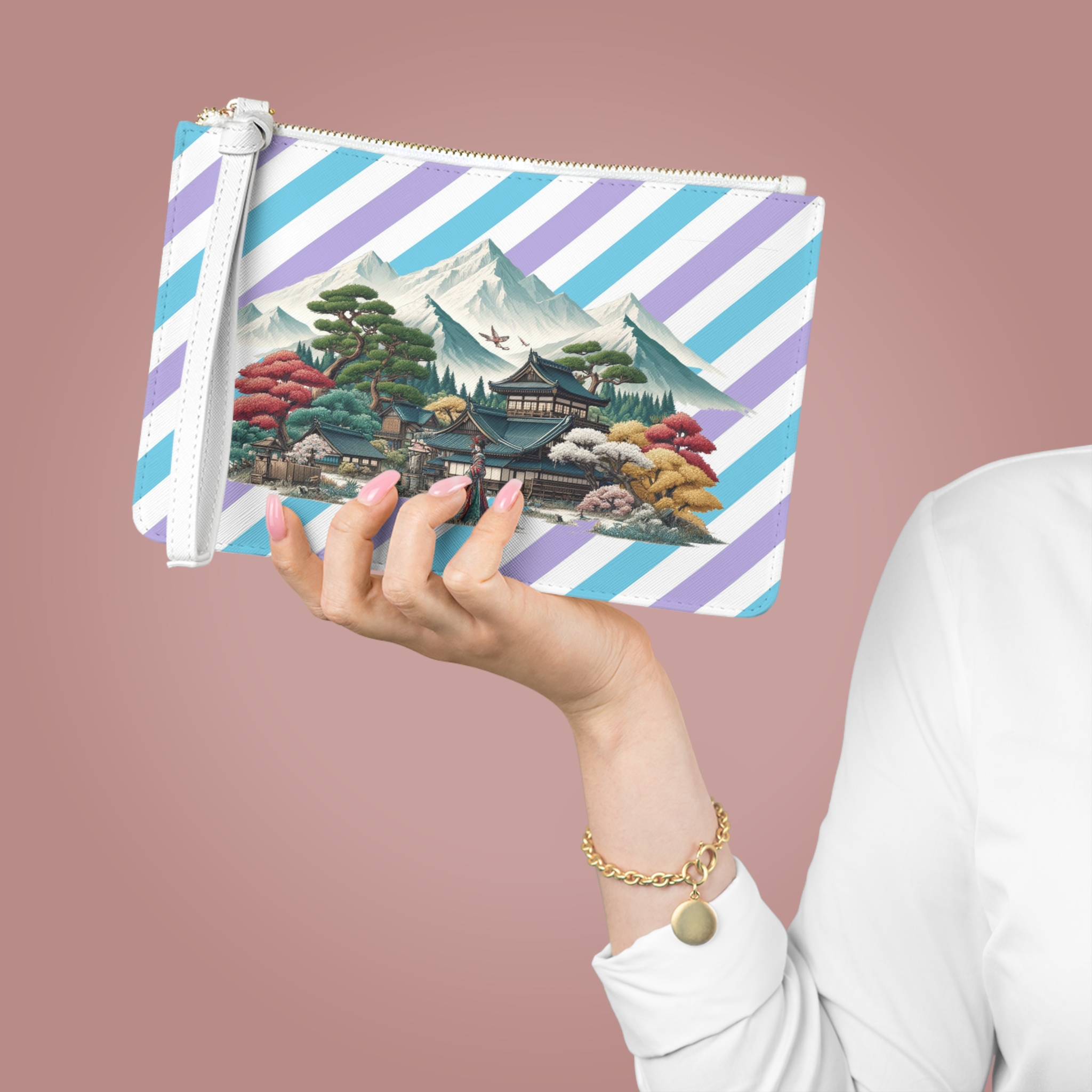 Japan purse boho clutch bag Japanese village boho Bag vintage evening bag cool clothing gift purse hipster Handbag