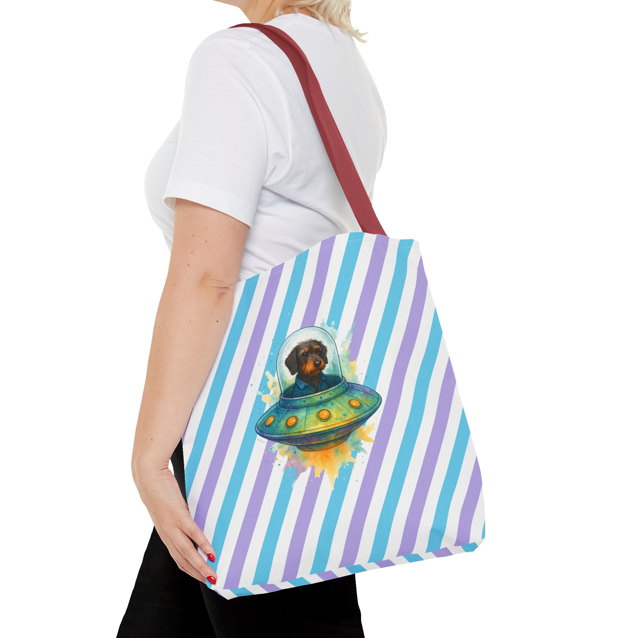 Dog Canvas Tote bag funny outerspace Bag astronaut pet lover cool gift clothing shoulder bag purse retro Handbag unique - Image 10