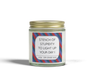 4 oz Spa-Grade Goo Candle with Humor Label