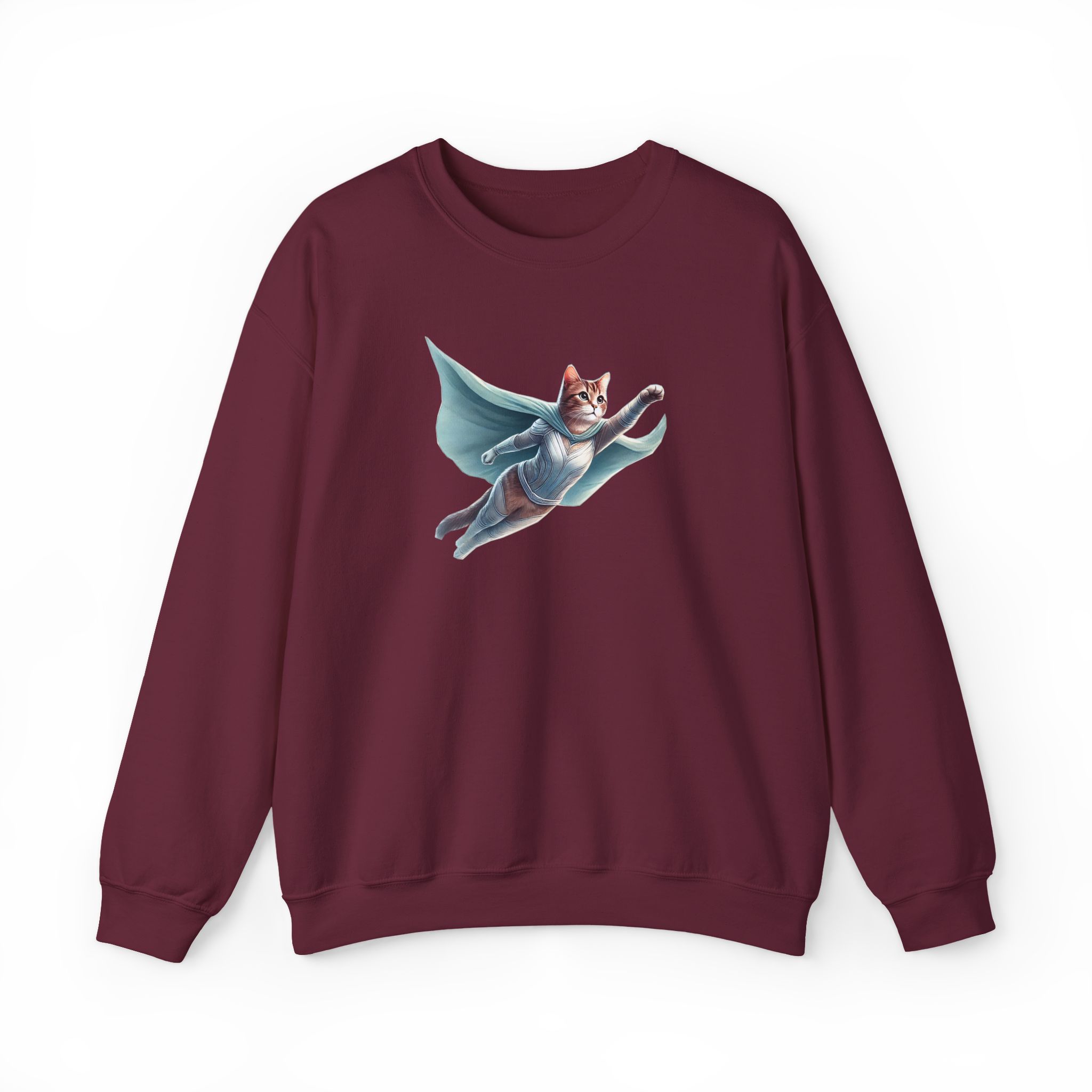 Superhero Cat sweatshirt – Cat Hero – Fantasy Cat sweatshirt hero print - Image 16