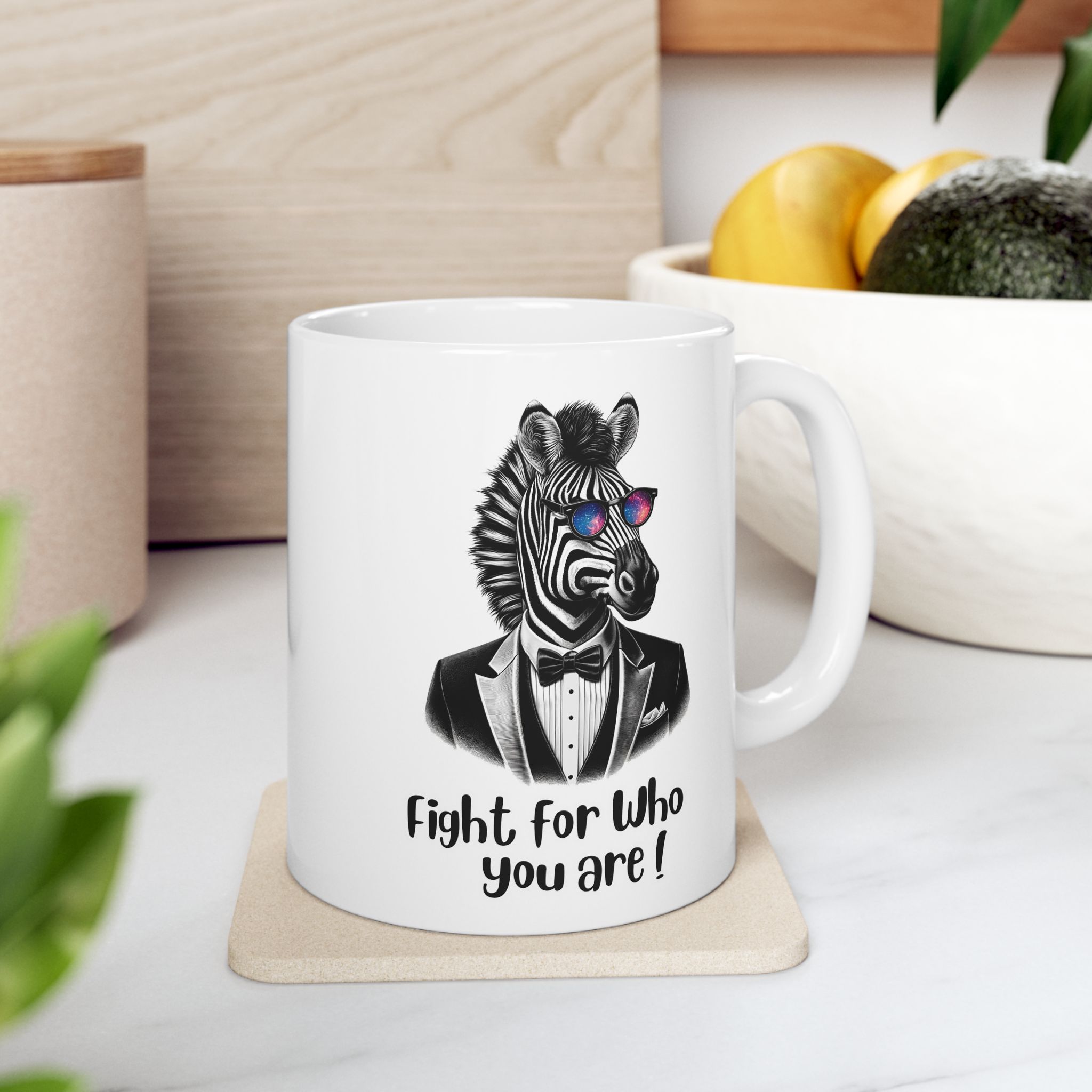 Coffee mug funny self confidence gift for her cute cup tea lover cool boho mug office accessory motivtional design zebra – Image 3