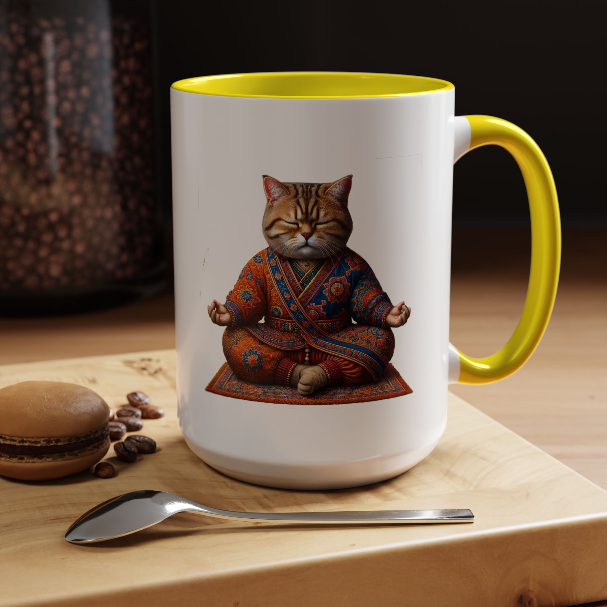 Office Mug cat lover yoga gift for mom Tea cup coffee Mug meditation accessory mindfulness pet design - Image 63