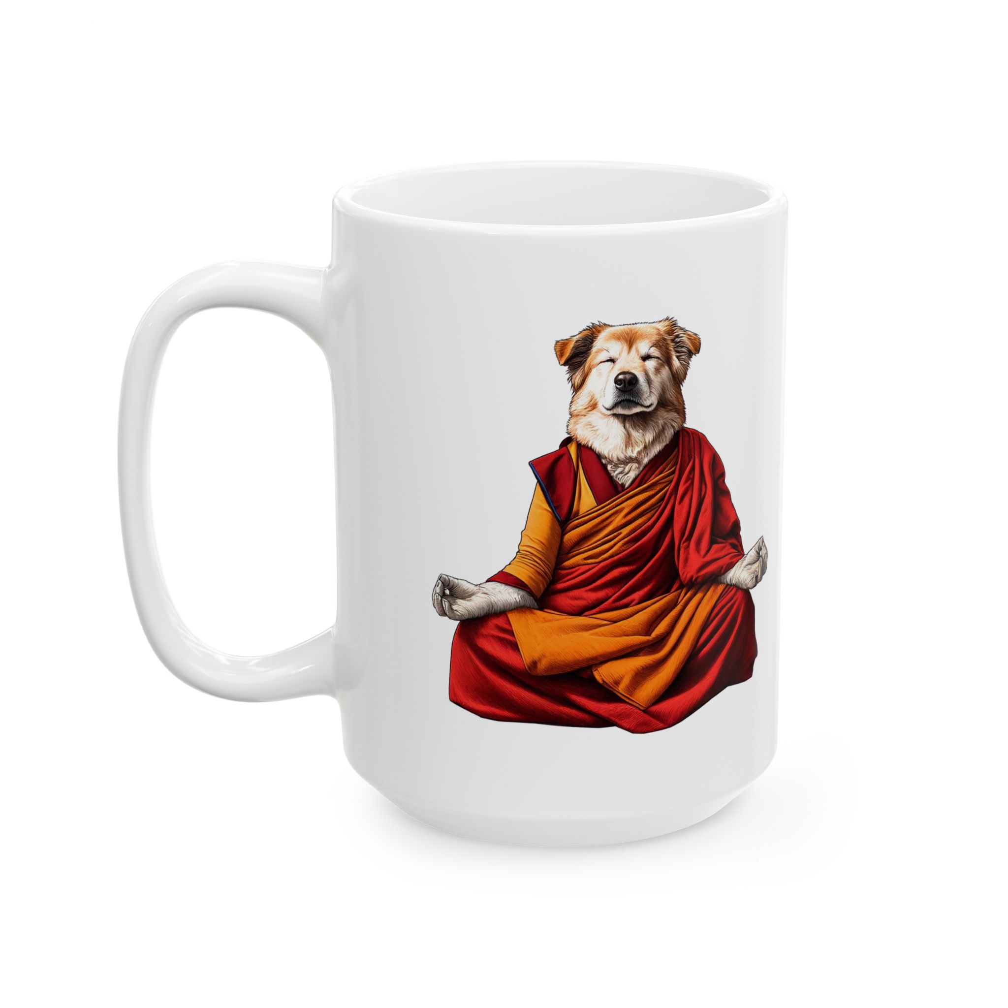 Funny Mug Meditation lover coffee Cup Dog yoga gift for her office mug cute pet accessory puppy design - Image 5