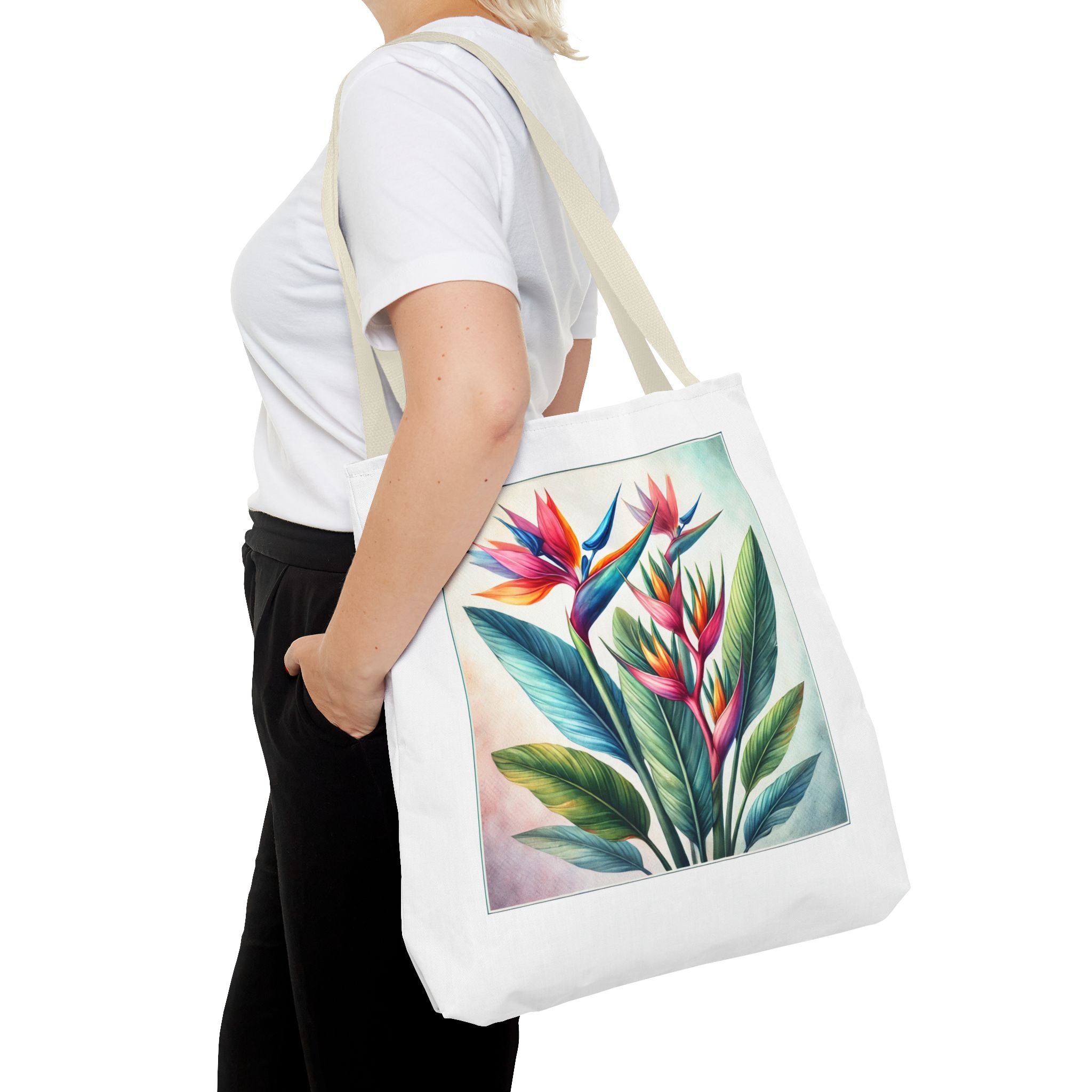 Wildflower canvas tote bag retro cute tote bag nature shoulder bag tropical plants floral purse botanical design - Imagen 24