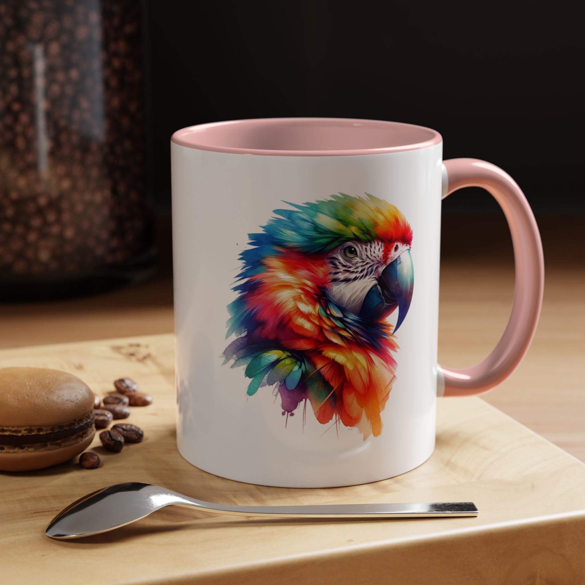 Parrot Mug vivid colors bird lover Cup parrot print cool print nature lover accessory stylish print - Imagen 11