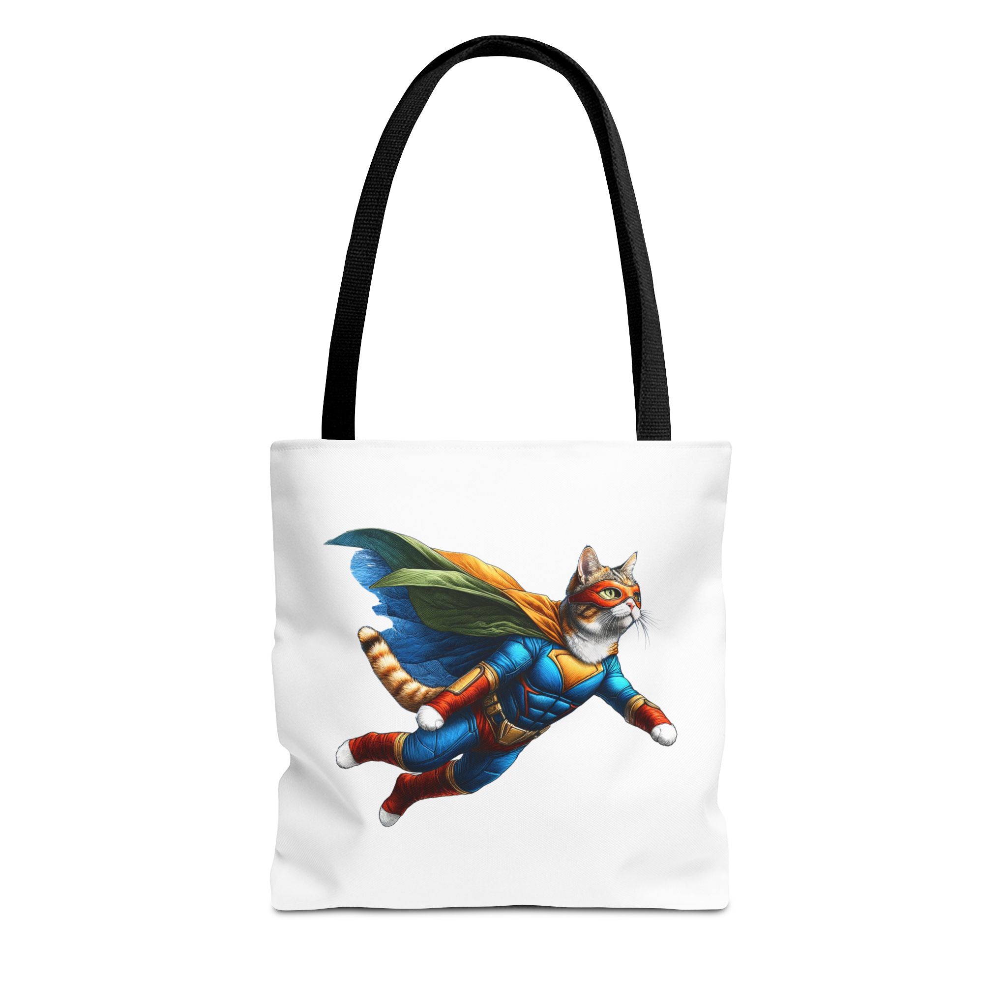 Copy of superhero tote bag cat canvas tote bag funny handbag fantasy purse kitten lover cool cat shoulder bag