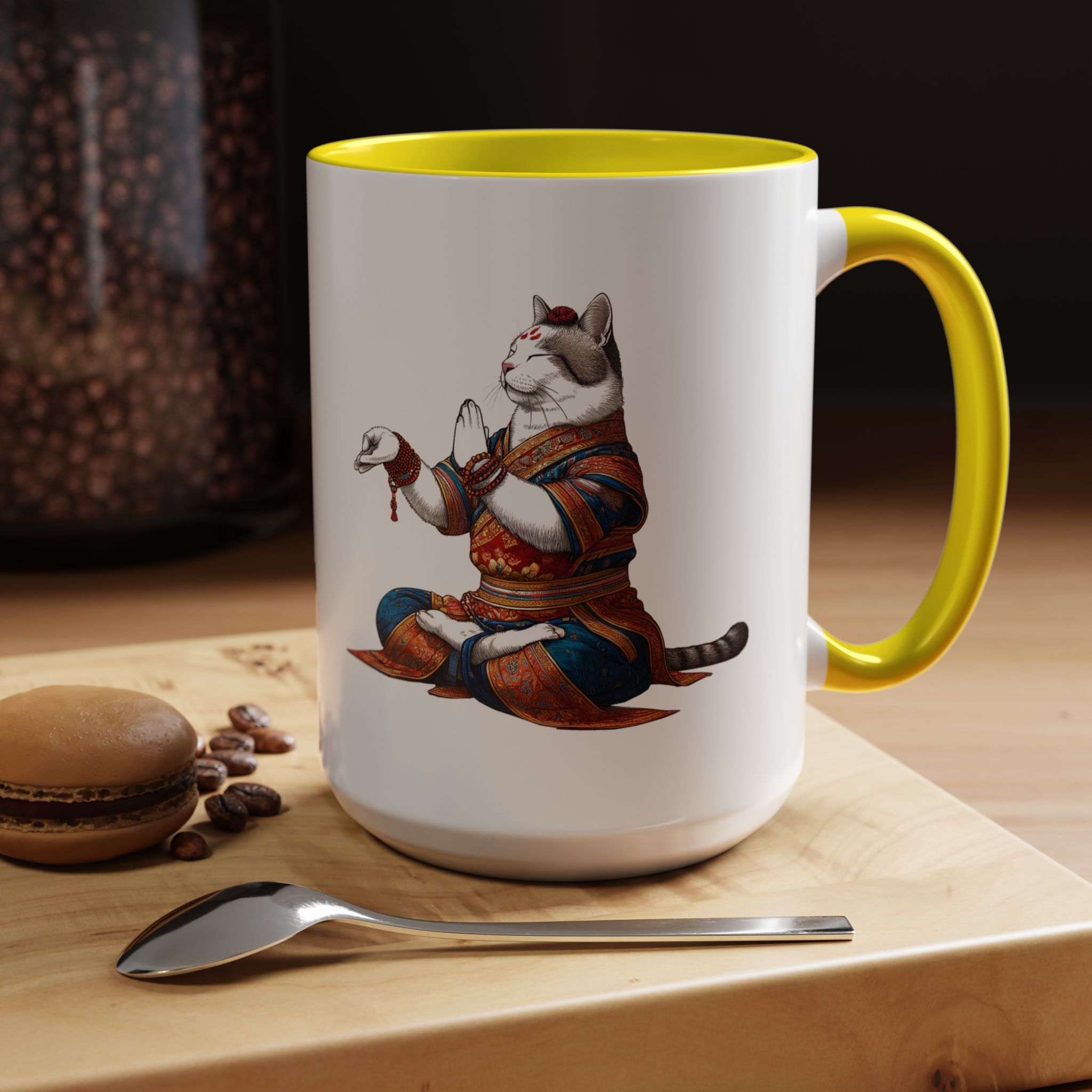 Office Mug cat lover yoga gift for mom Tea cup coffee Mug meditation accessory mindfulness pet design - Image 63