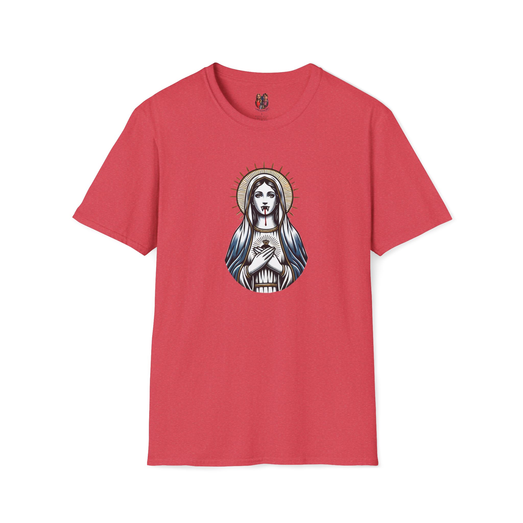 Ironic Tshirt vampire graphic tee virgin mary sarcastic clothing gift satirical print cool apparel comfy outfit comfort colors shirt - Image 36
