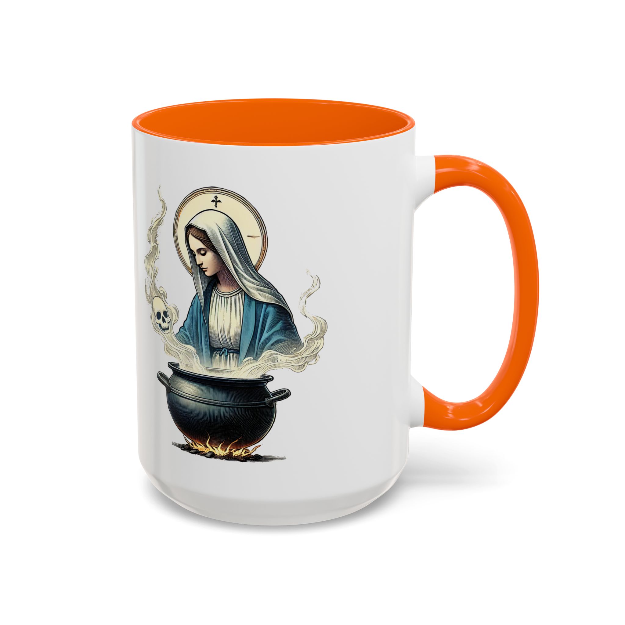 Coffee Mug funny virgin mary design sarcastic mug boho gift for her unique cup tea accessory cool design religious joke - Image 53