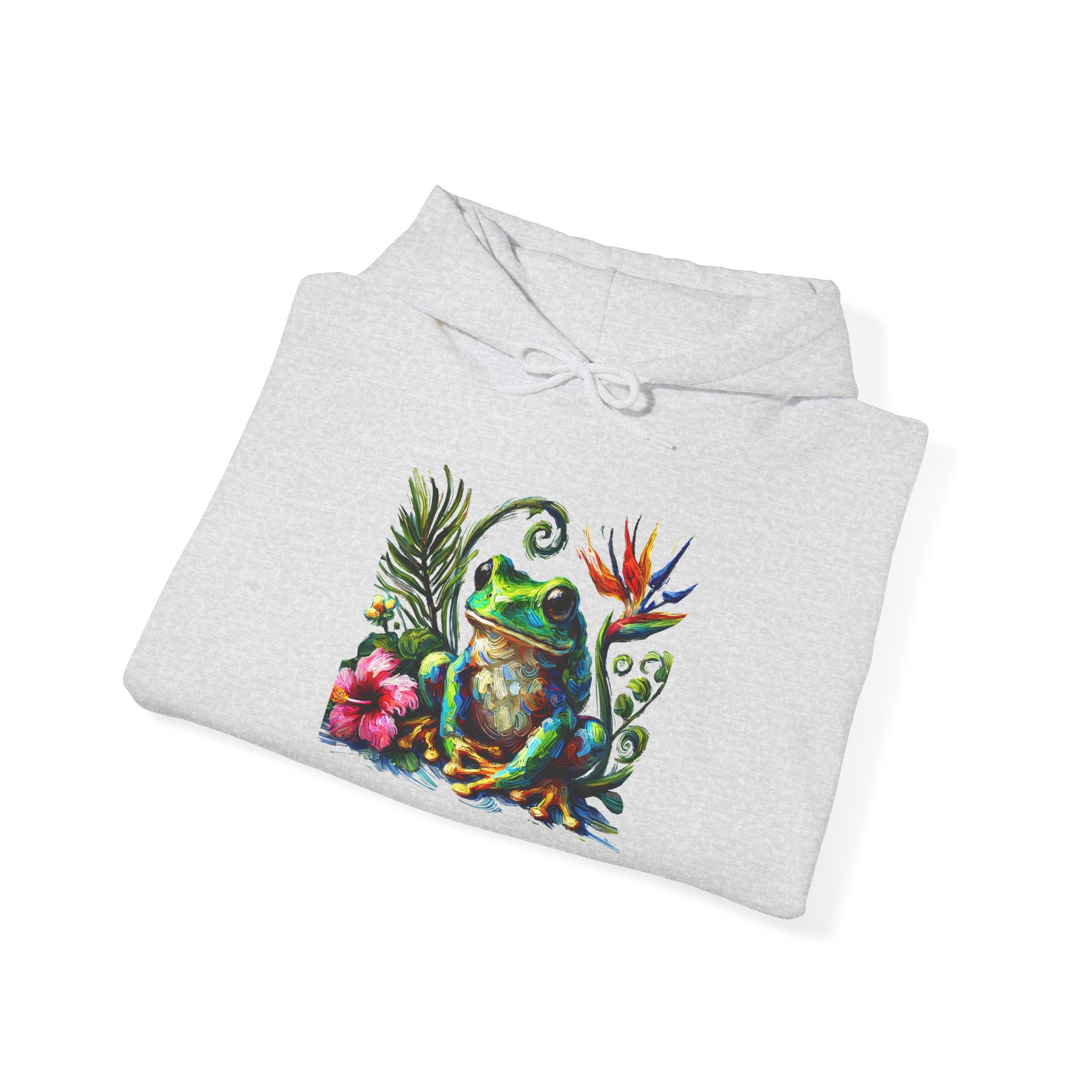 Frog Hoodie – Boho Frog sweatshirt – Tropical Sweatshirt nature print - Image 5