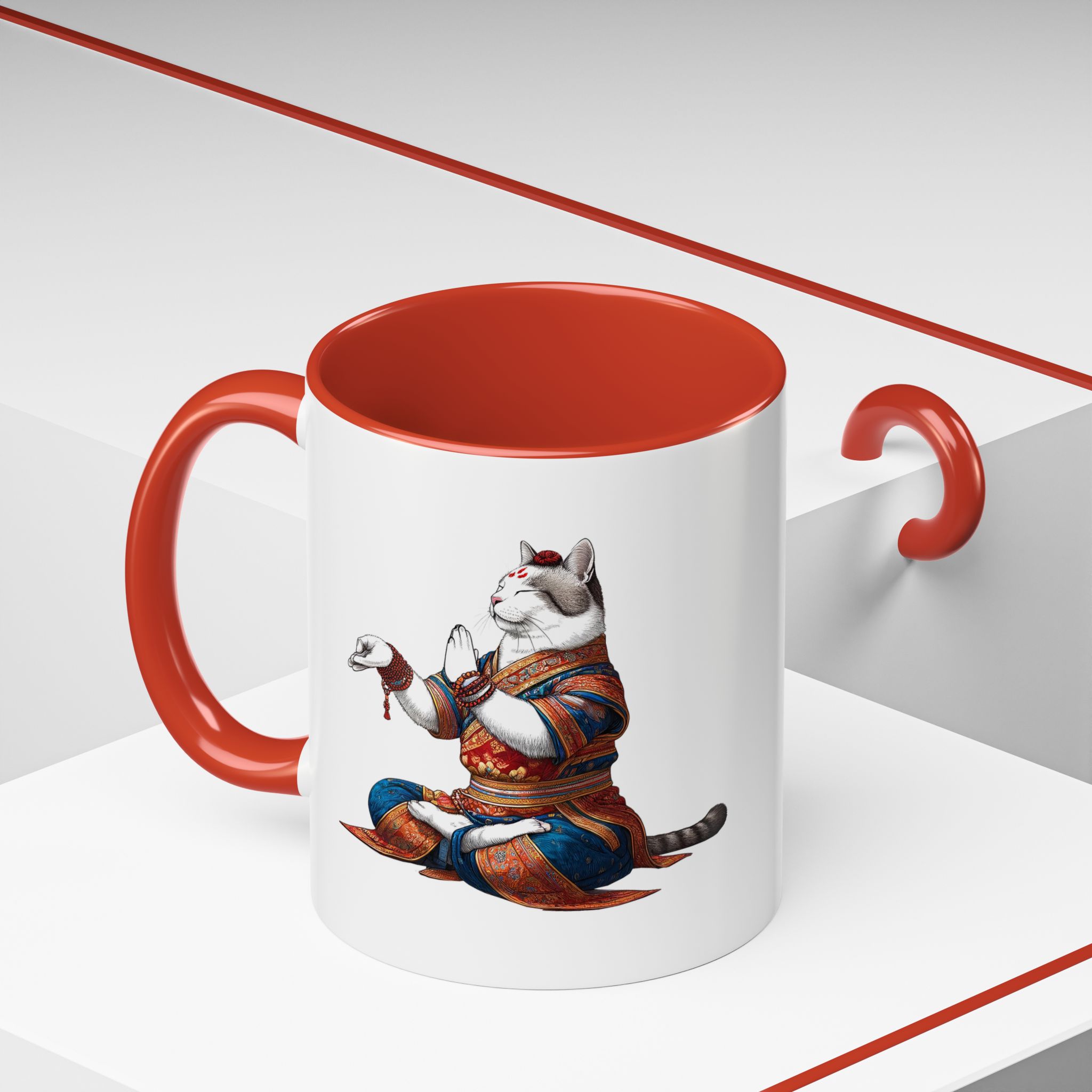 Office Mug cat lover yoga gift for mom Tea cup coffee Mug meditation accessory mindfulness pet design - Image 20