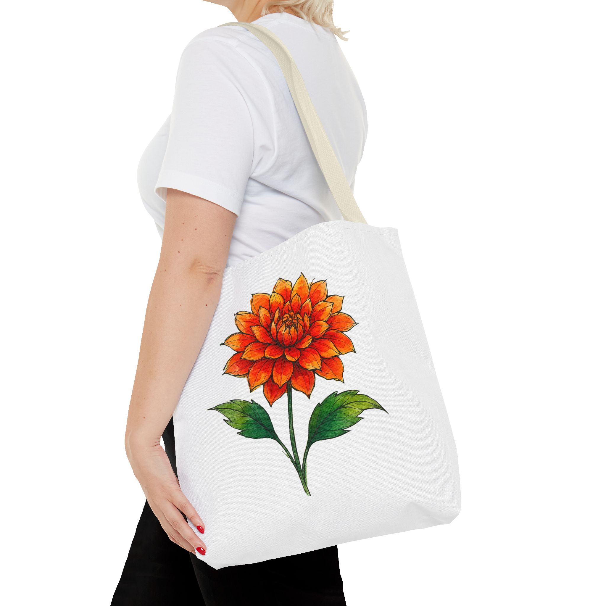 Wildflower canvas tote bag vintage cute tote bag nature shoulder bag Floral cute tote bag nature print shoulder bag flower lover – Image 22