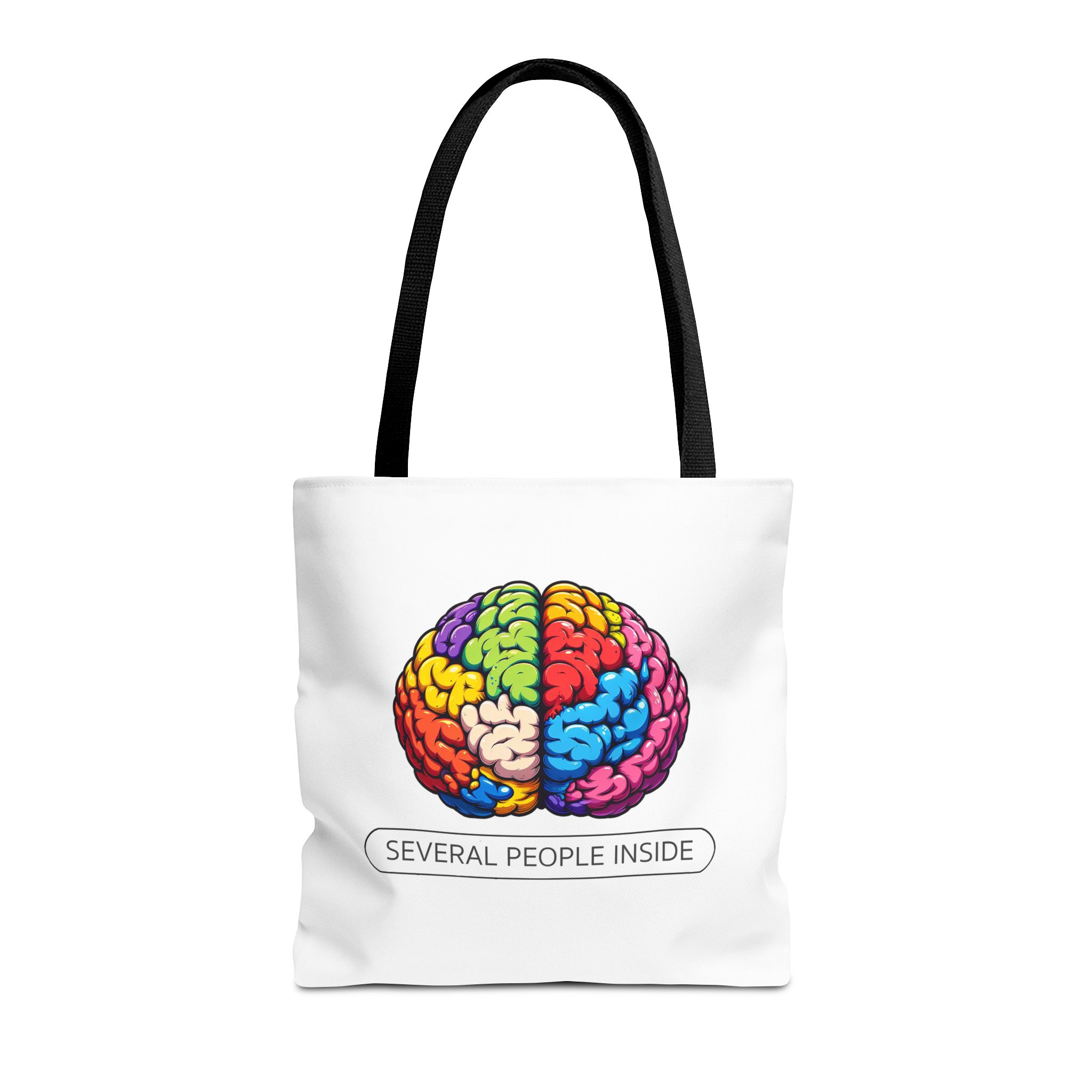 Satiric tote bag Brain canvas tote bag funny shoulder bag fun gift sarcastic cute tote bag boho purse cool handbag – Image 3