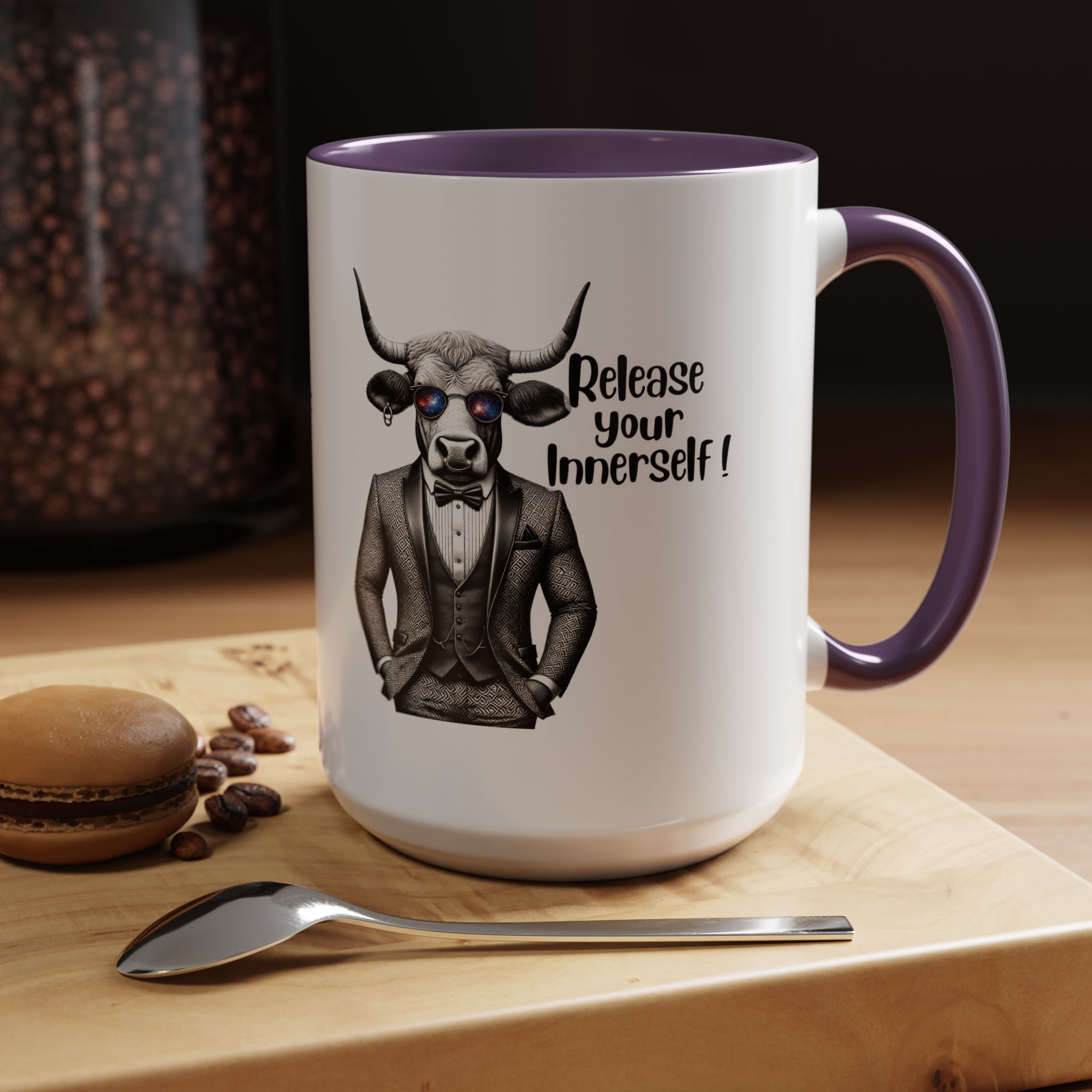Coffee mug funny motivational gift for her cute cup tea lover cool boho mug office accessory self confidence design bull – Image 59