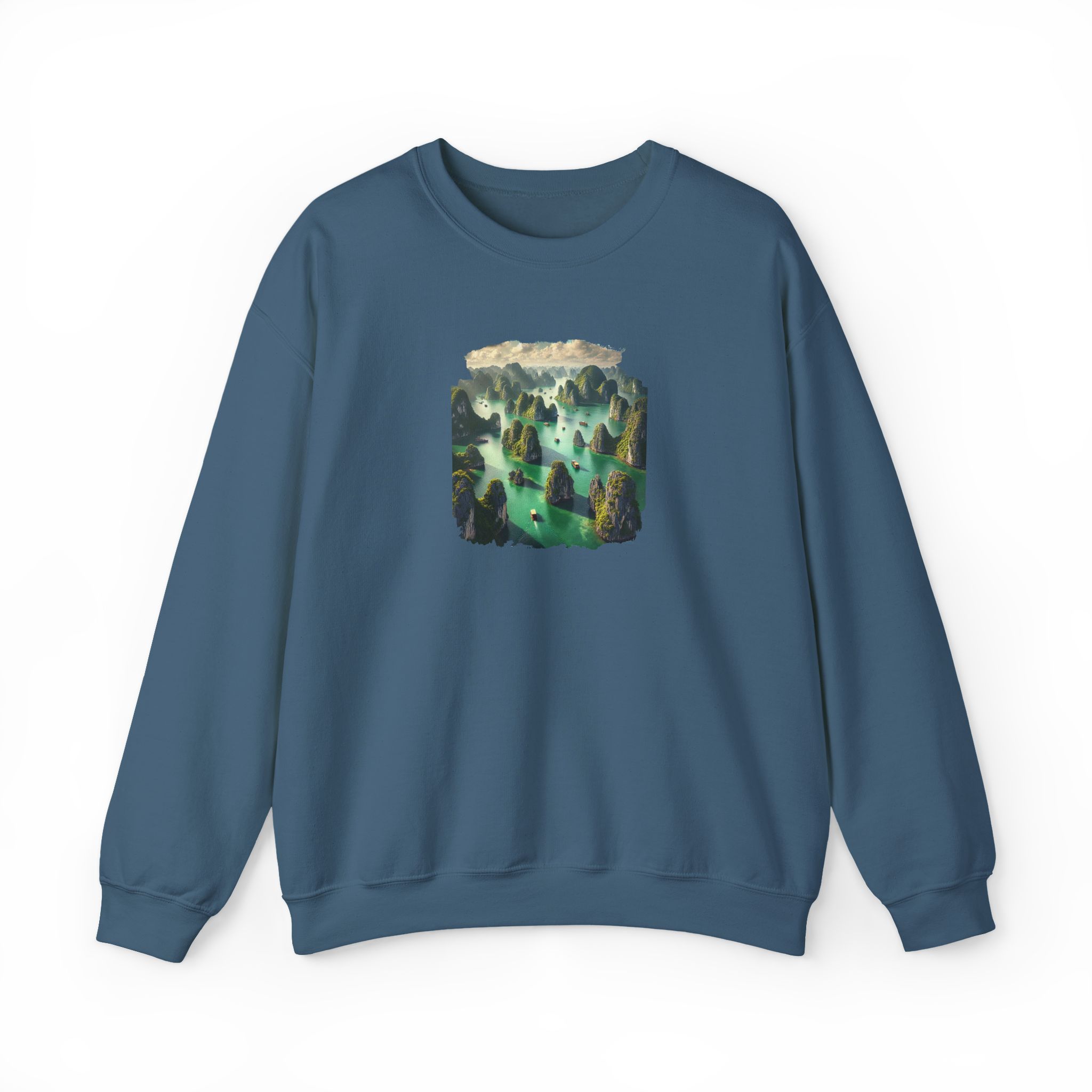 Vietnam sweatshirt – Ha Long Bay sweatshirt – Nature sweatshirt vietnam print ha long bay - Image 24