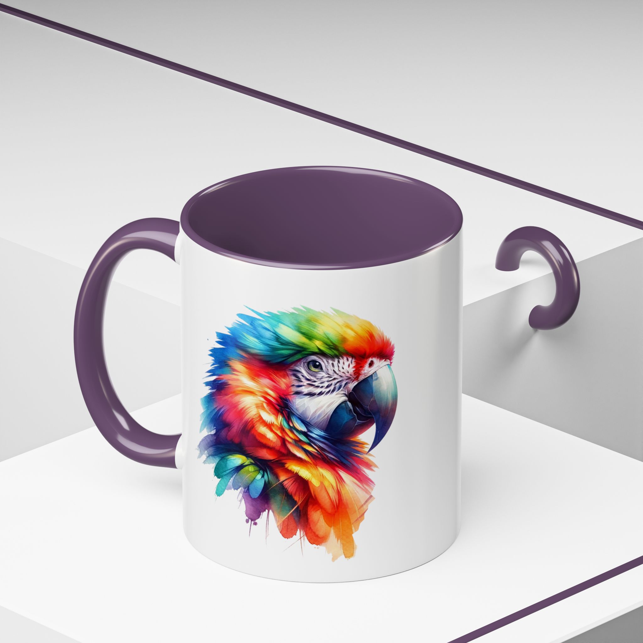 Parrot Mug vivid colors bird lover Cup parrot print cool print nature lover accessory stylish print - Imagen 48