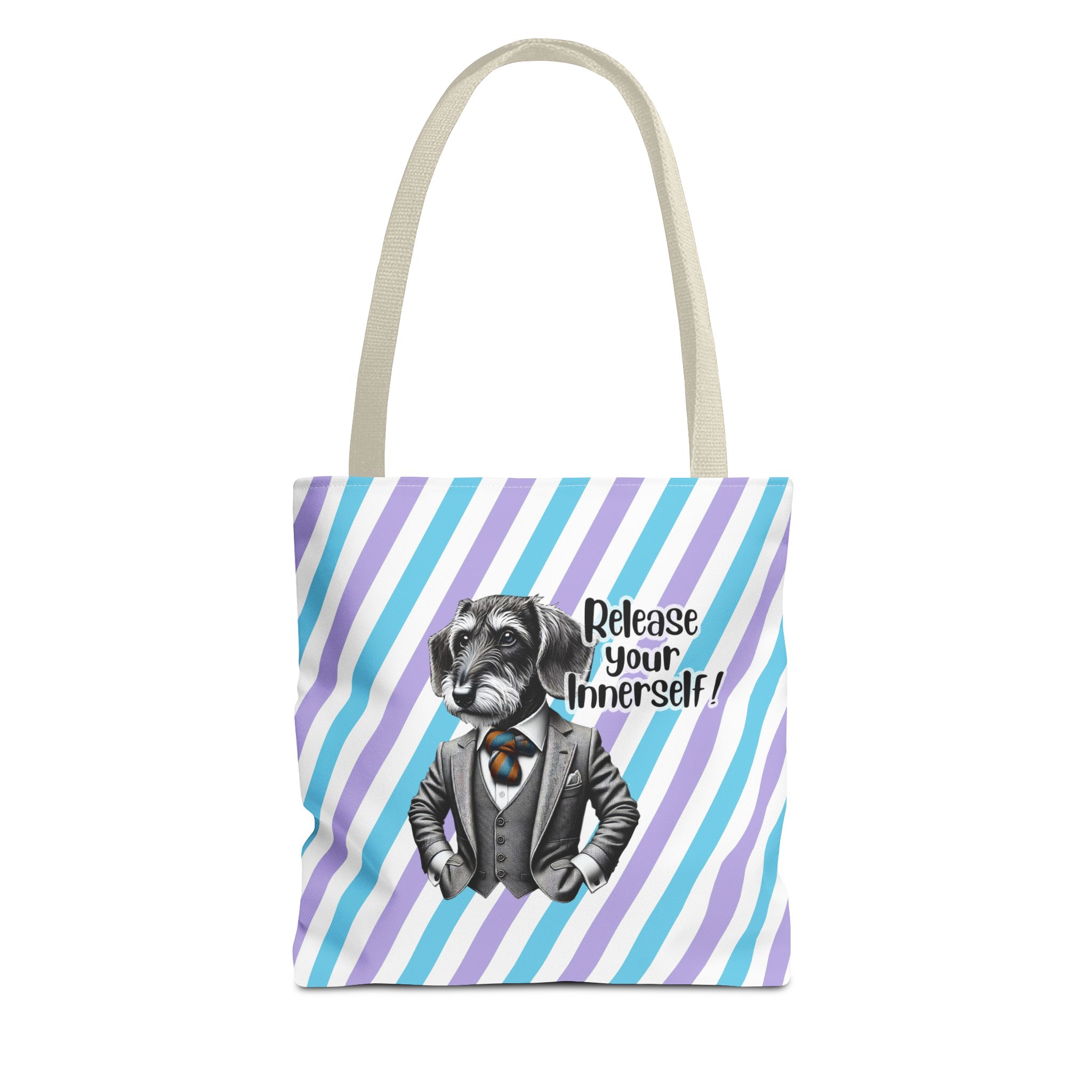Canvas tote bag Funny tote bag Motivational vintage bag dog design cute tote bag for self confidence shoulder bag – Image 19