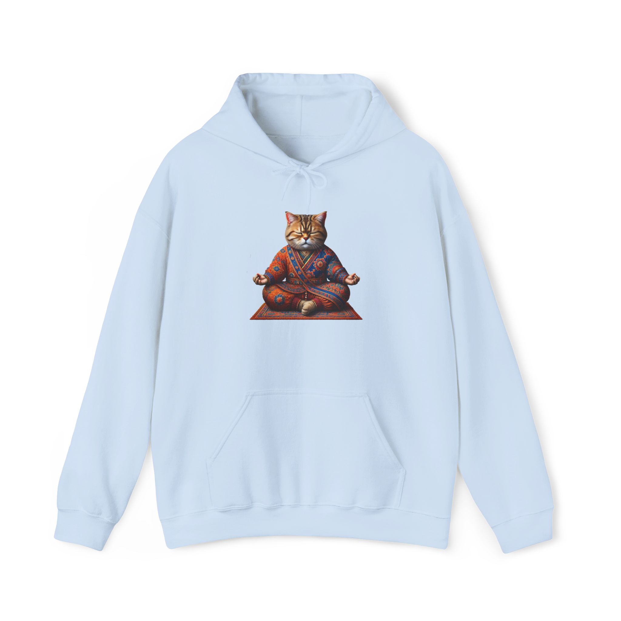 Cat Meditation Hoodie – Boho Cat Hoodie – Kitty Yoga Hoodie spiritual print - Image 20