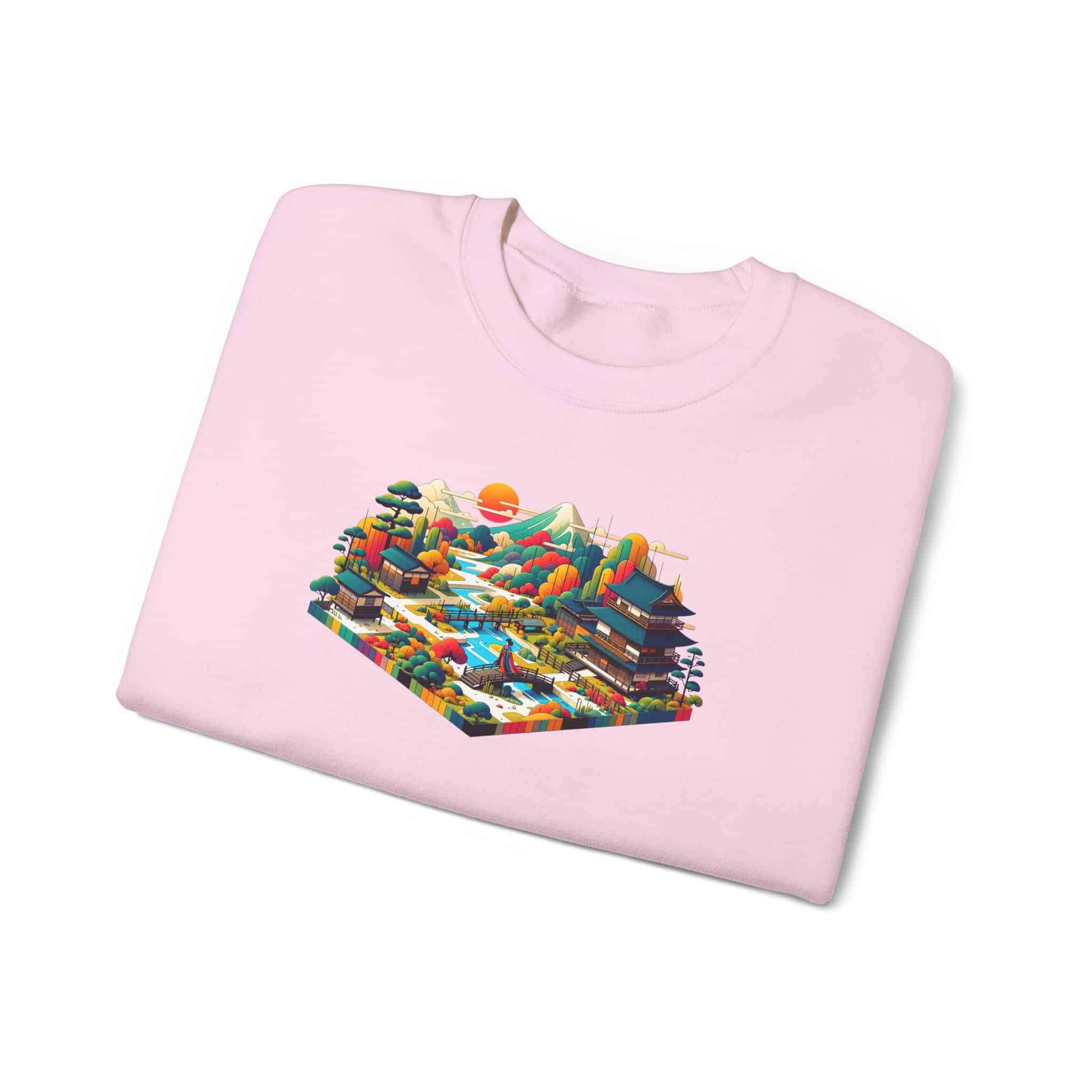 Japanese sweatshirt – asian sweatshirt – Retro Japan sweatshirt boho print - Image 27