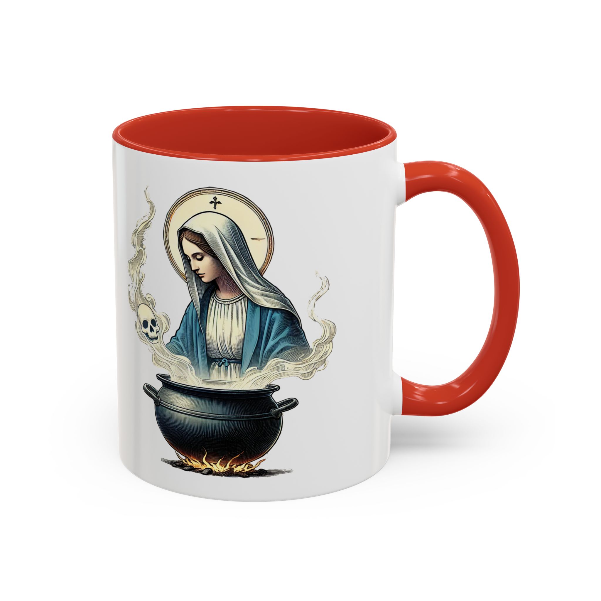 Coffee Mug funny virgin mary design sarcastic mug boho gift for her unique cup tea accessory cool design religious joke - Image 17