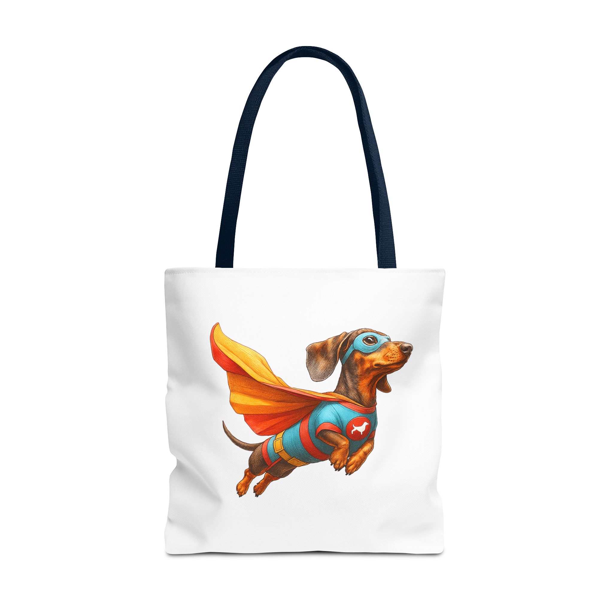 Funny canva tote bag Superhero cute tote bag dachshund super hero shoulder bag fantasy gift dog purse – Image 29