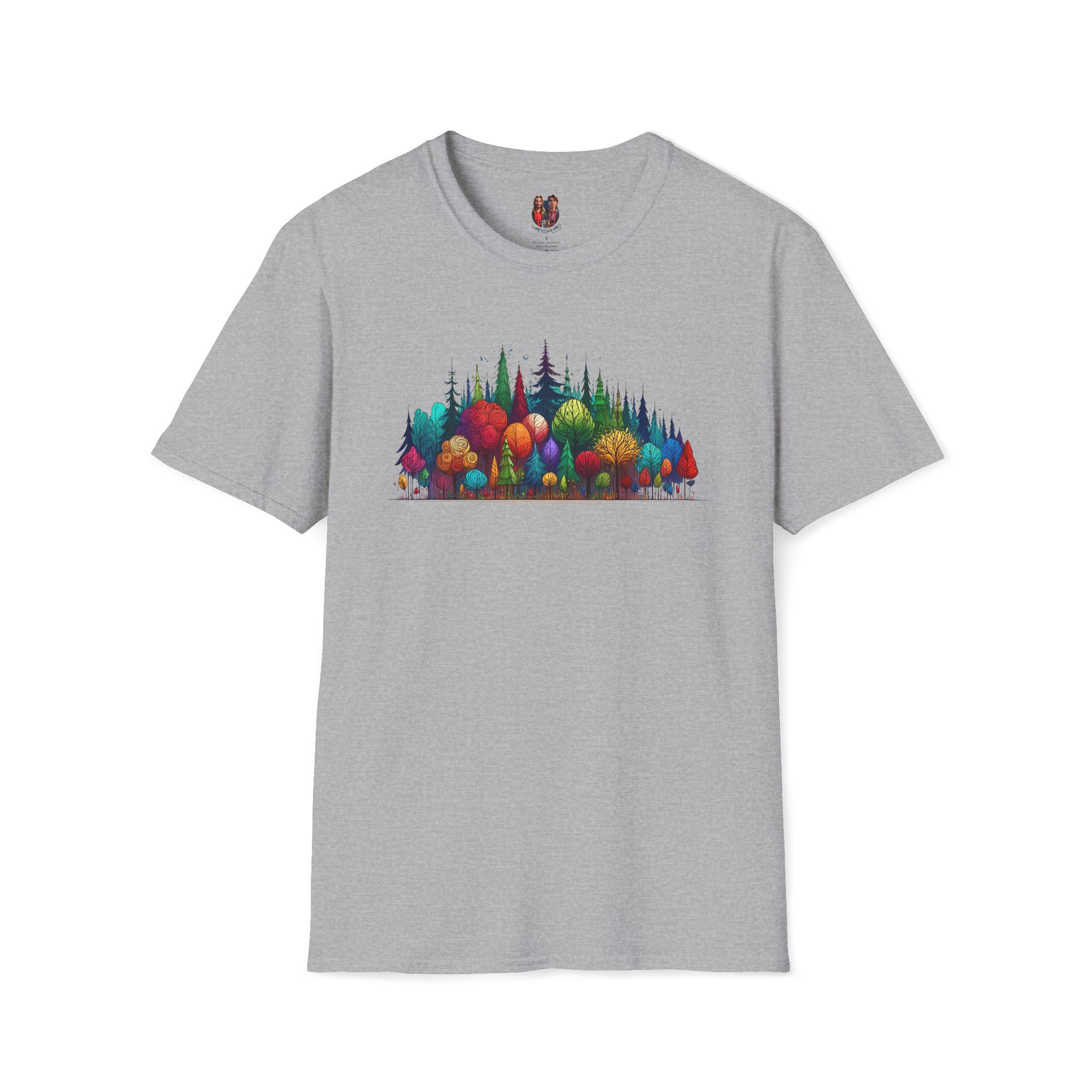 Retro Forest tshirt - Woodland Graphic - Vintage Nature Landscape Shirt - Image 8