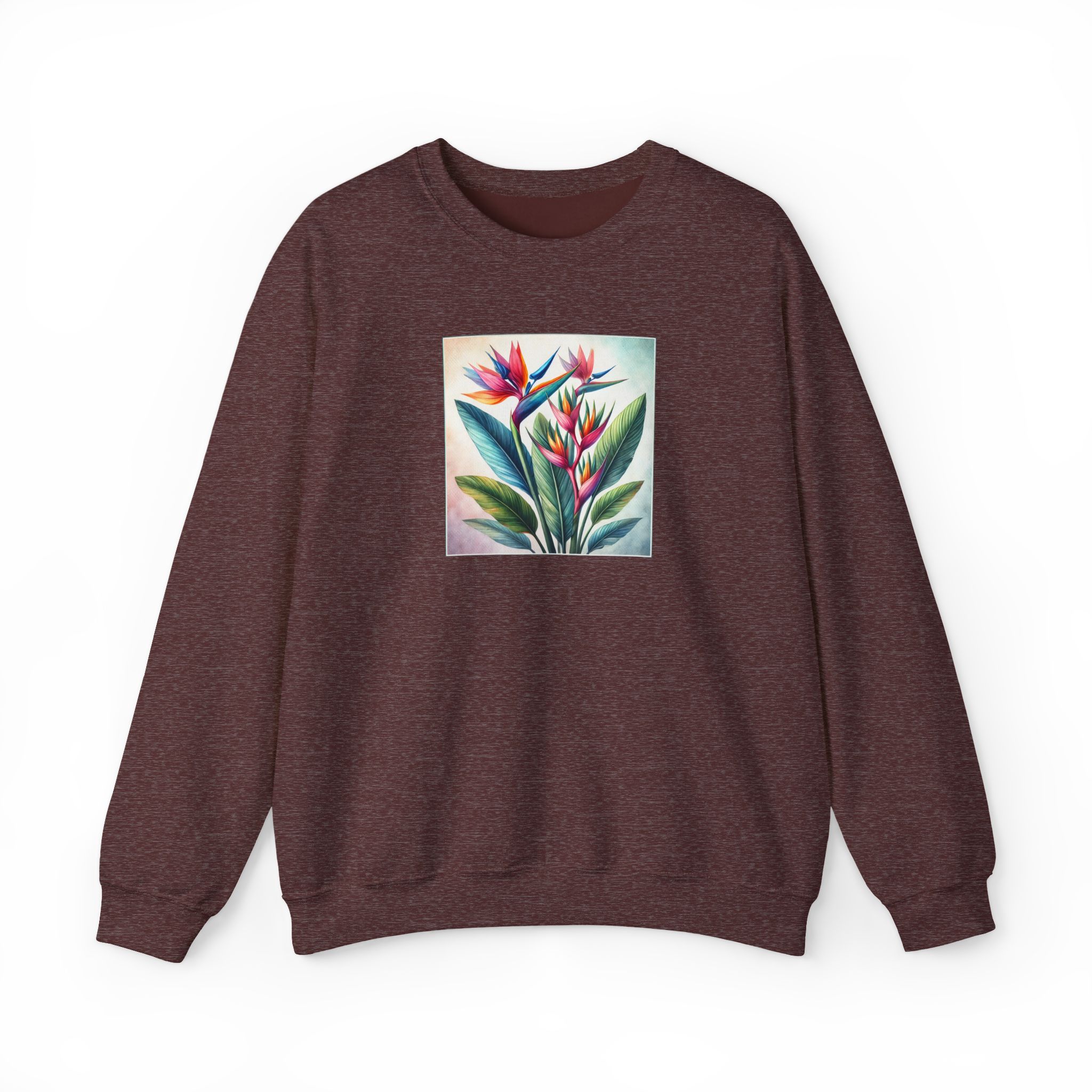 Flower sweatshirt – Tropical sweatshirt – Boho Flower sweater nature print - Image 8