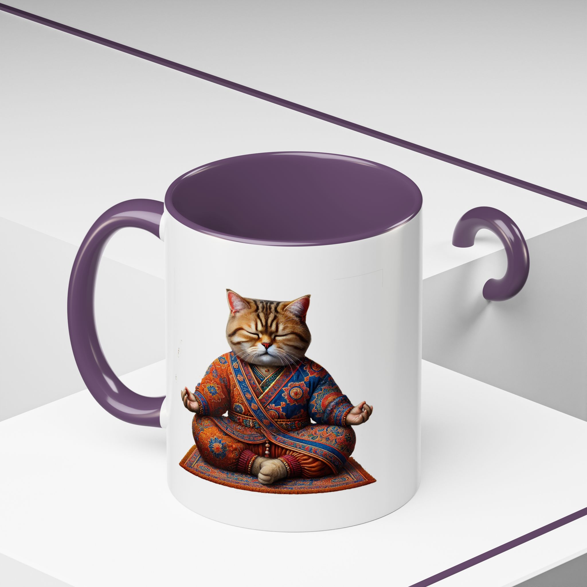 Office Mug cat lover yoga gift for mom Tea cup coffee Mug meditation accessory mindfulness pet design - Image 48