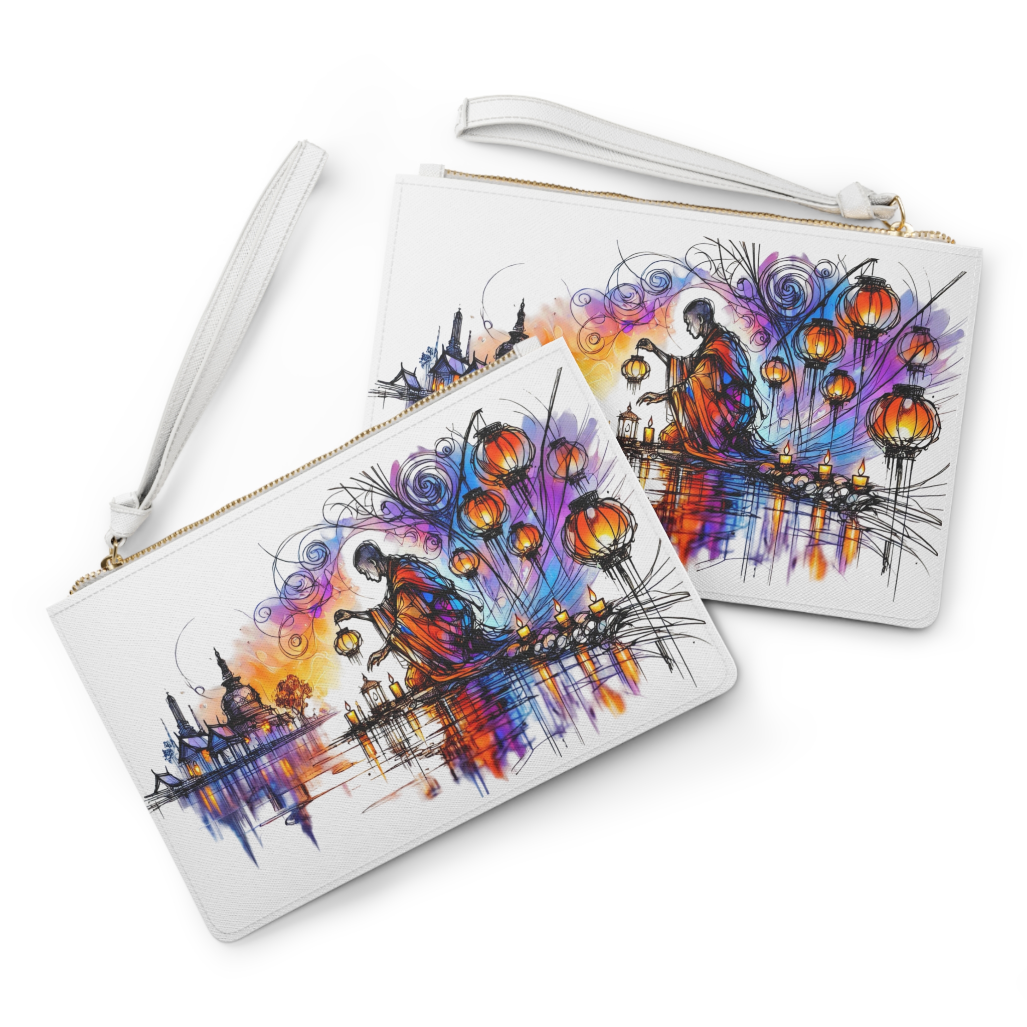 Clutch bag yoga bag vintage buddha purse Meditation handbag buddhism mindfulness – Image 2