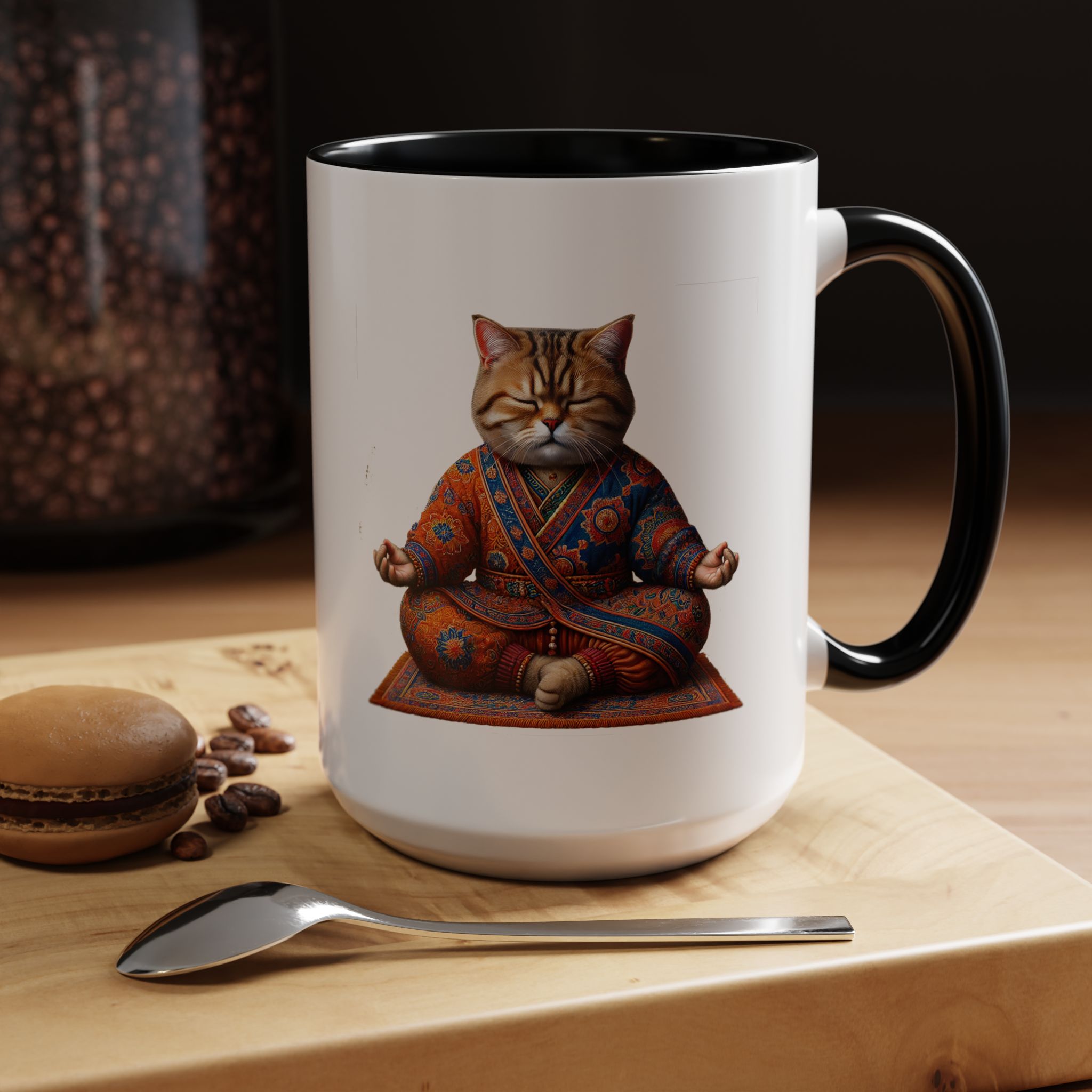 Office Mug cat lover yoga gift for mom Tea cup coffee Mug meditation accessory mindfulness pet design - Image 23