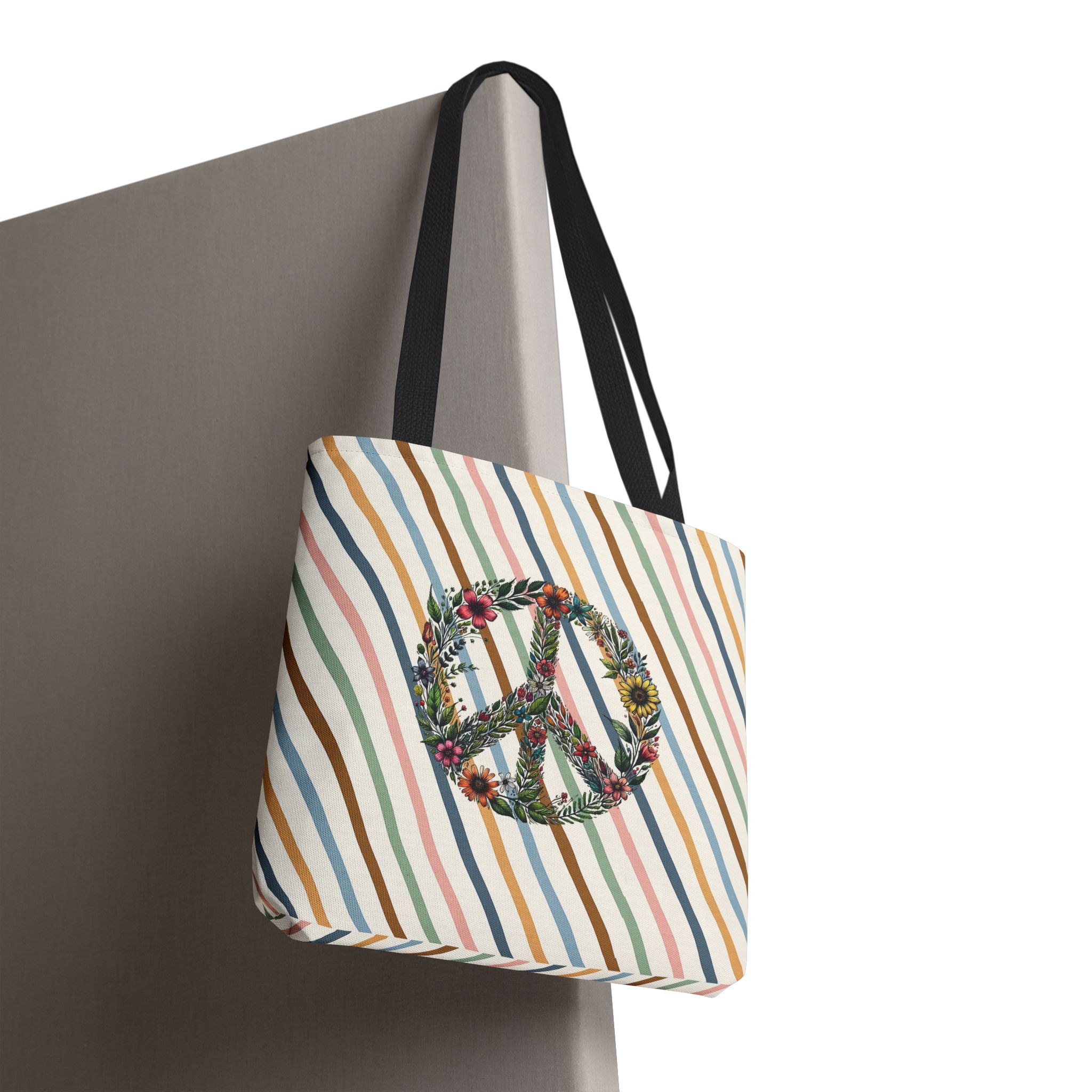 Peace and Love tote bag positive vibes and dreamy vintage look - Image 2