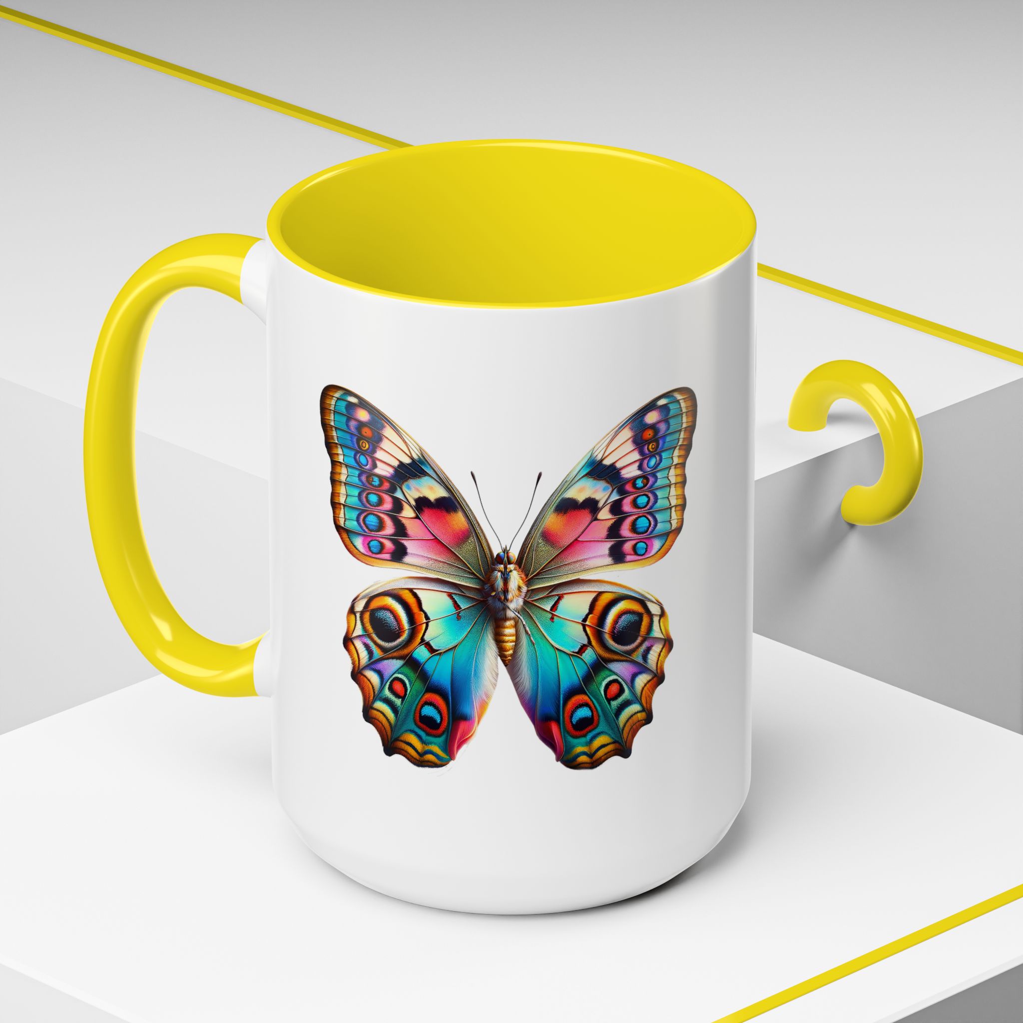 Coffee mug Butterfly unique cup boho gift for her office accessory cute mug nature design - Imagen 64