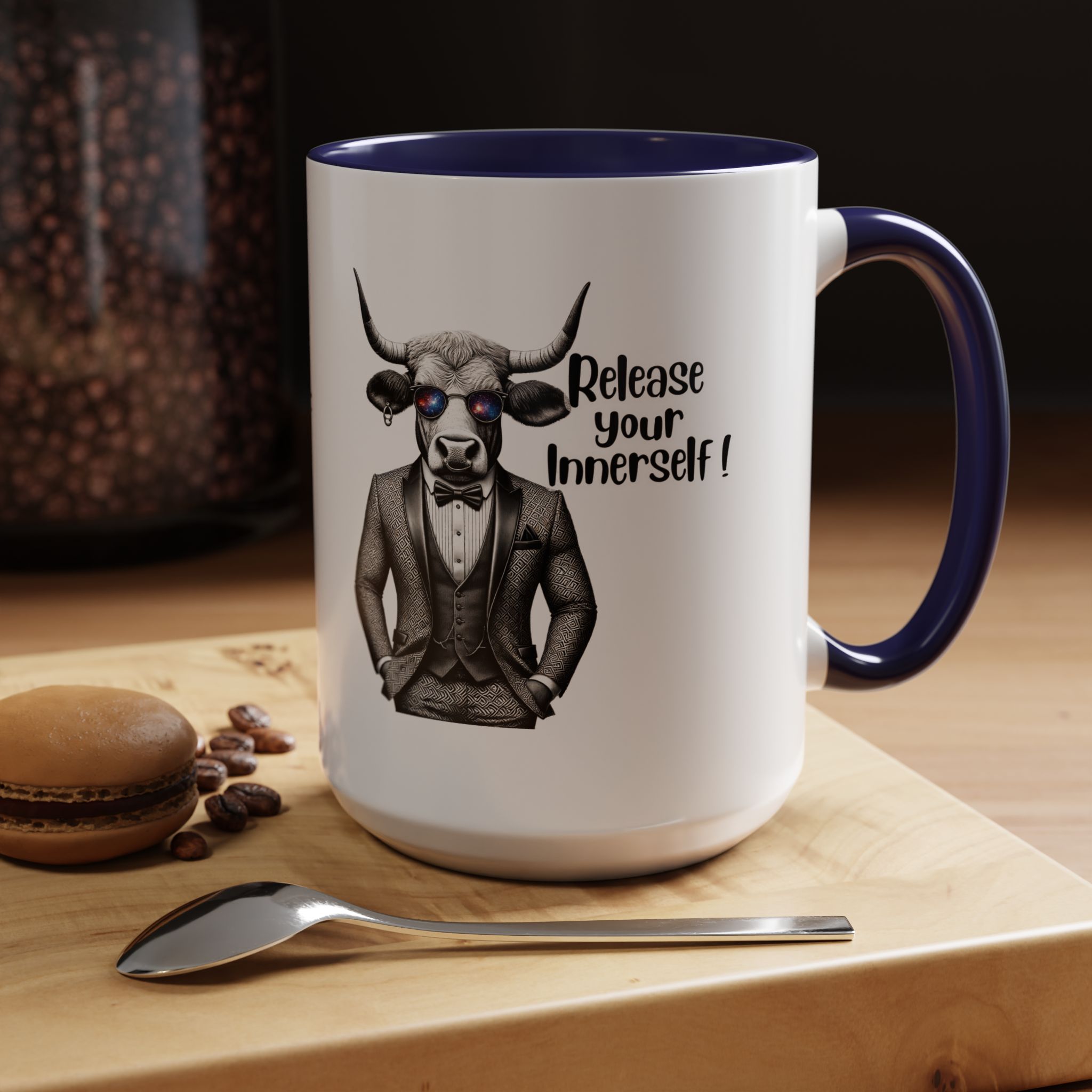 Coffee mug funny motivational gift for her cute cup tea lover cool boho mug office accessory self confidence design bull – Image 23