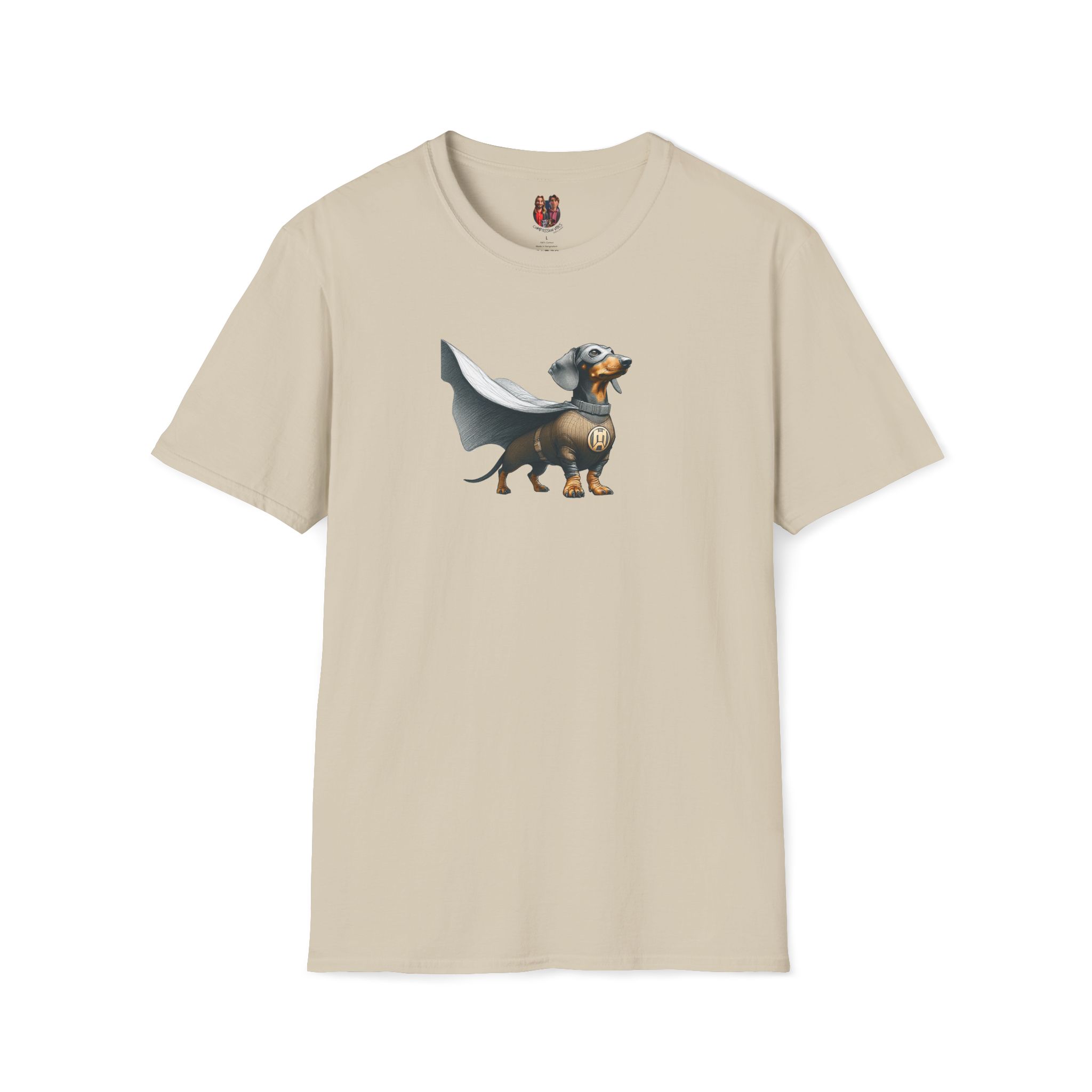 Super Dog Tee Shirt - Hero Dachshund Illustration - Comic Style Dog Graphic Tee - Image 7