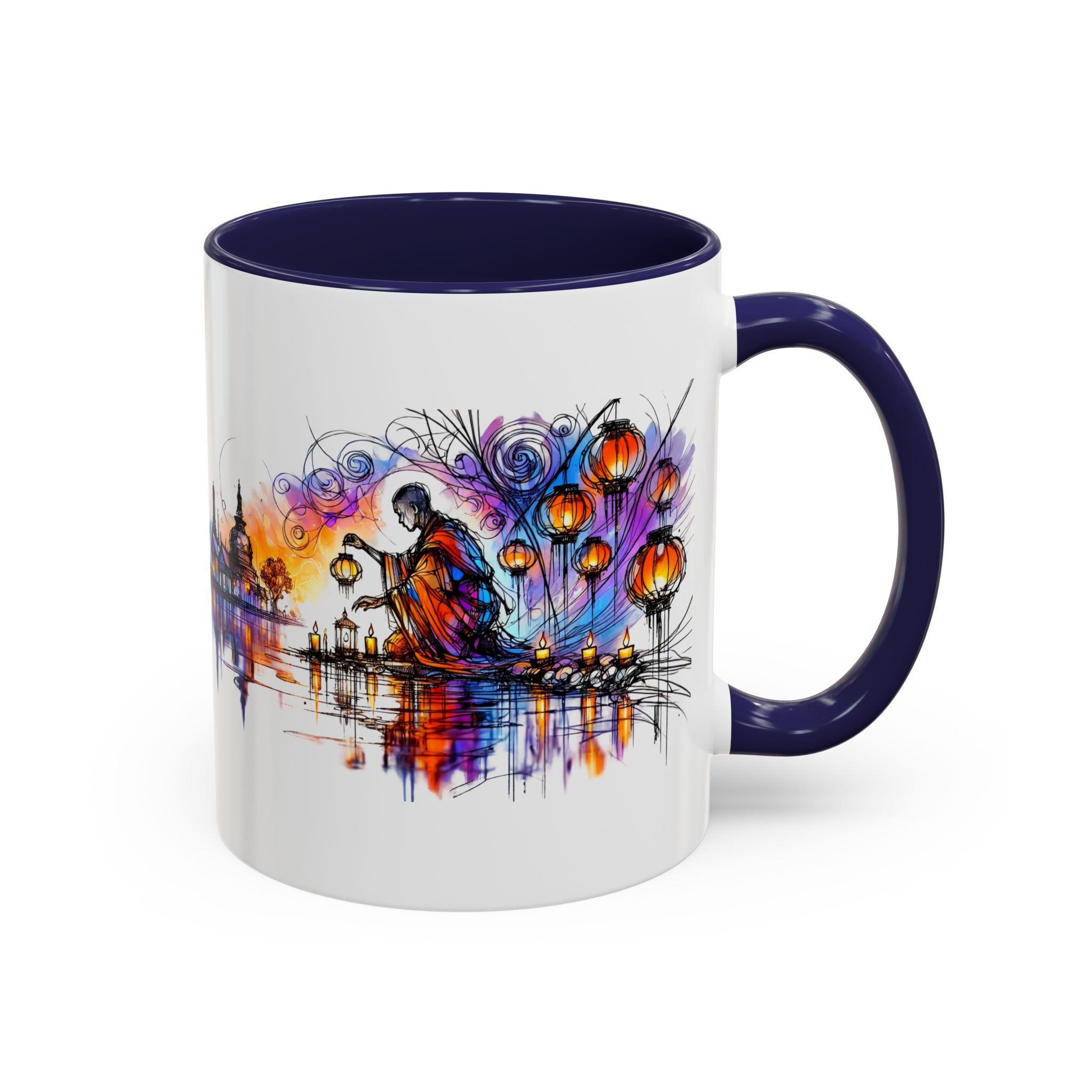 Office mug Buddha coffee Cup yoga tea Mug coffee meditation accessory mindfulnss cool gift for her – Image 5