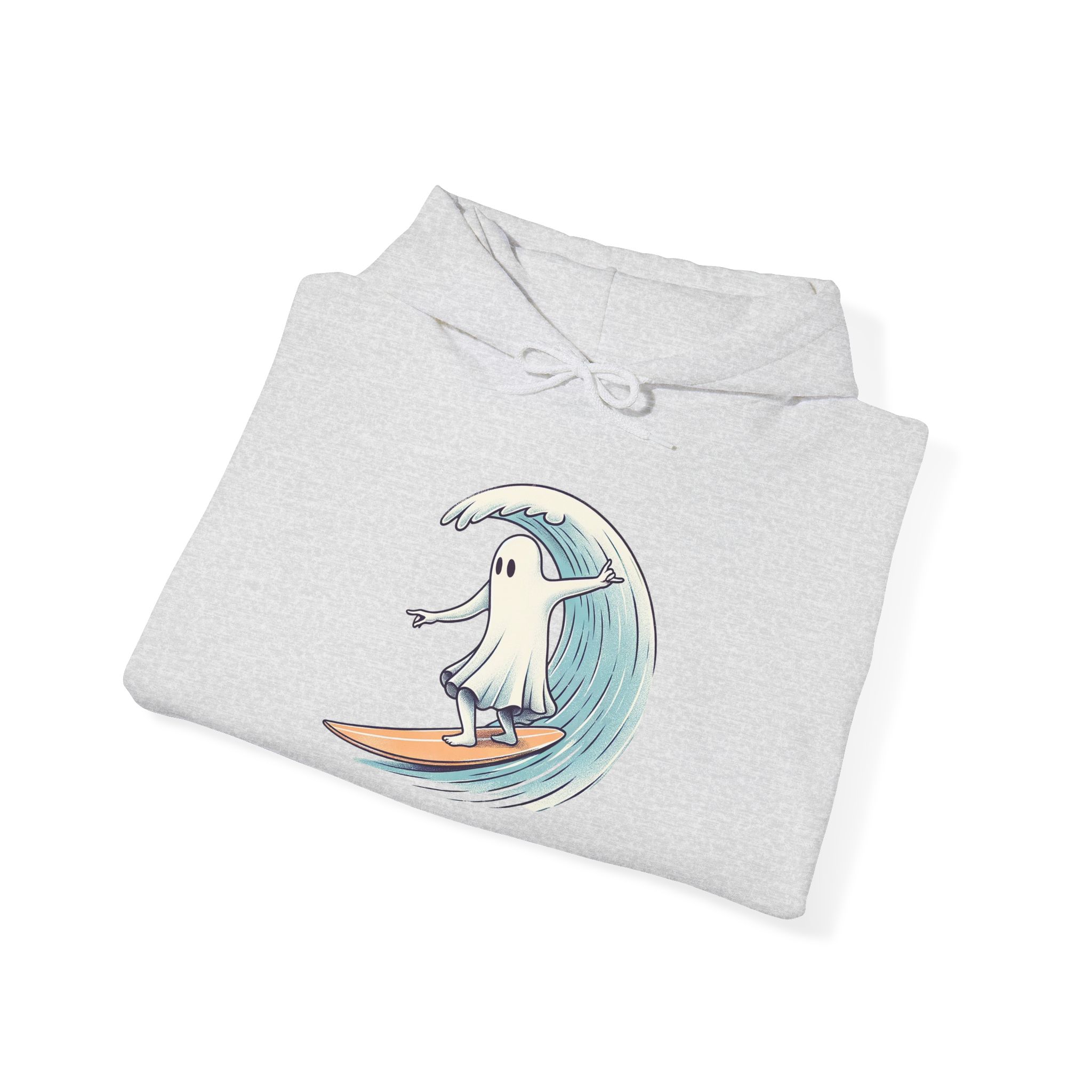 Surf Ghost Hoodie – Beach sweatshirt – Boho Ghost Hoodie surf print ghost - Image 5
