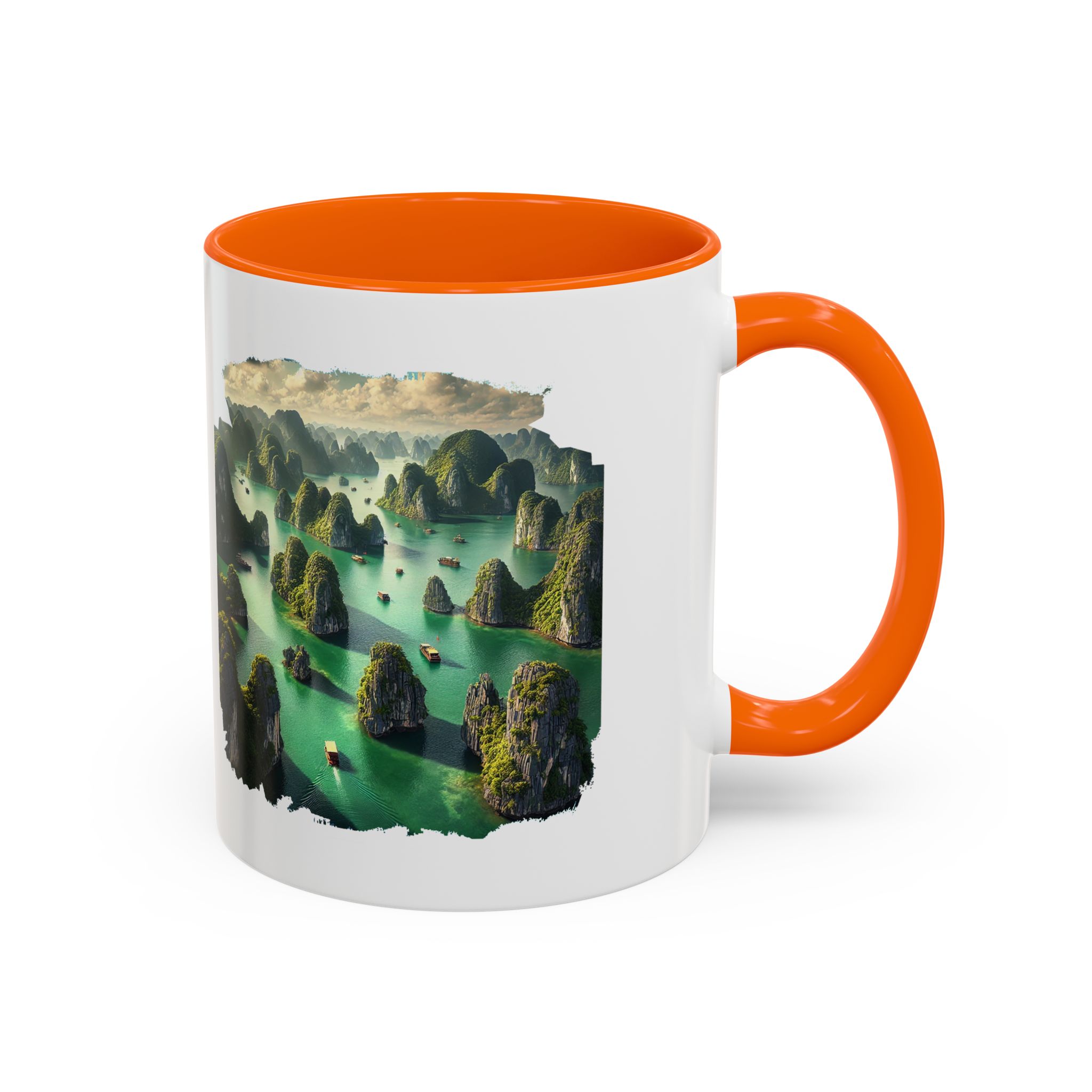 Boho mug landscape vietnam boho office mug ha long bay print nature cool gift coffee lover tea accessory unique cup – Image 45