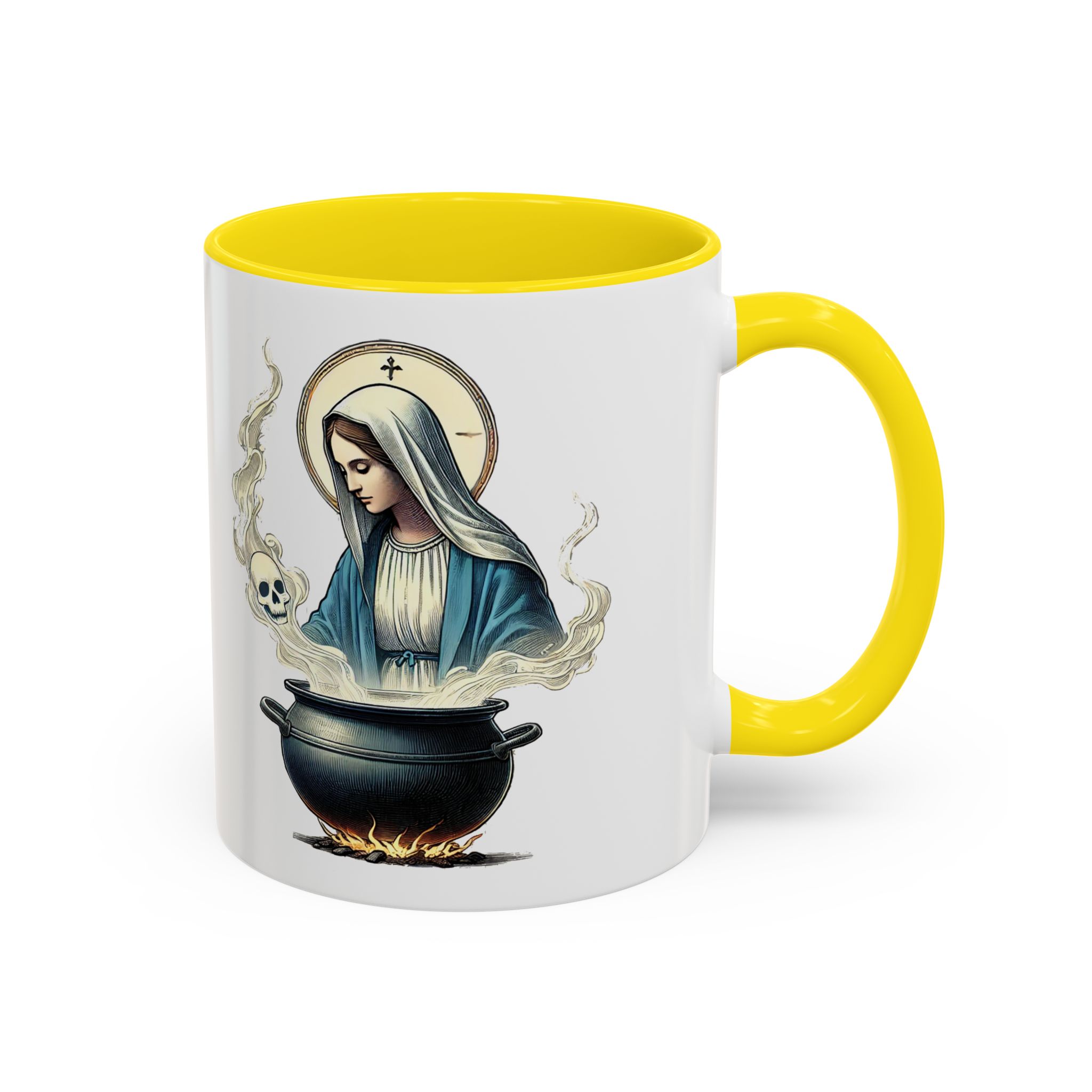 Coffee Mug funny virgin mary design sarcastic mug boho gift for her unique cup tea accessory cool design religious joke - Image 49