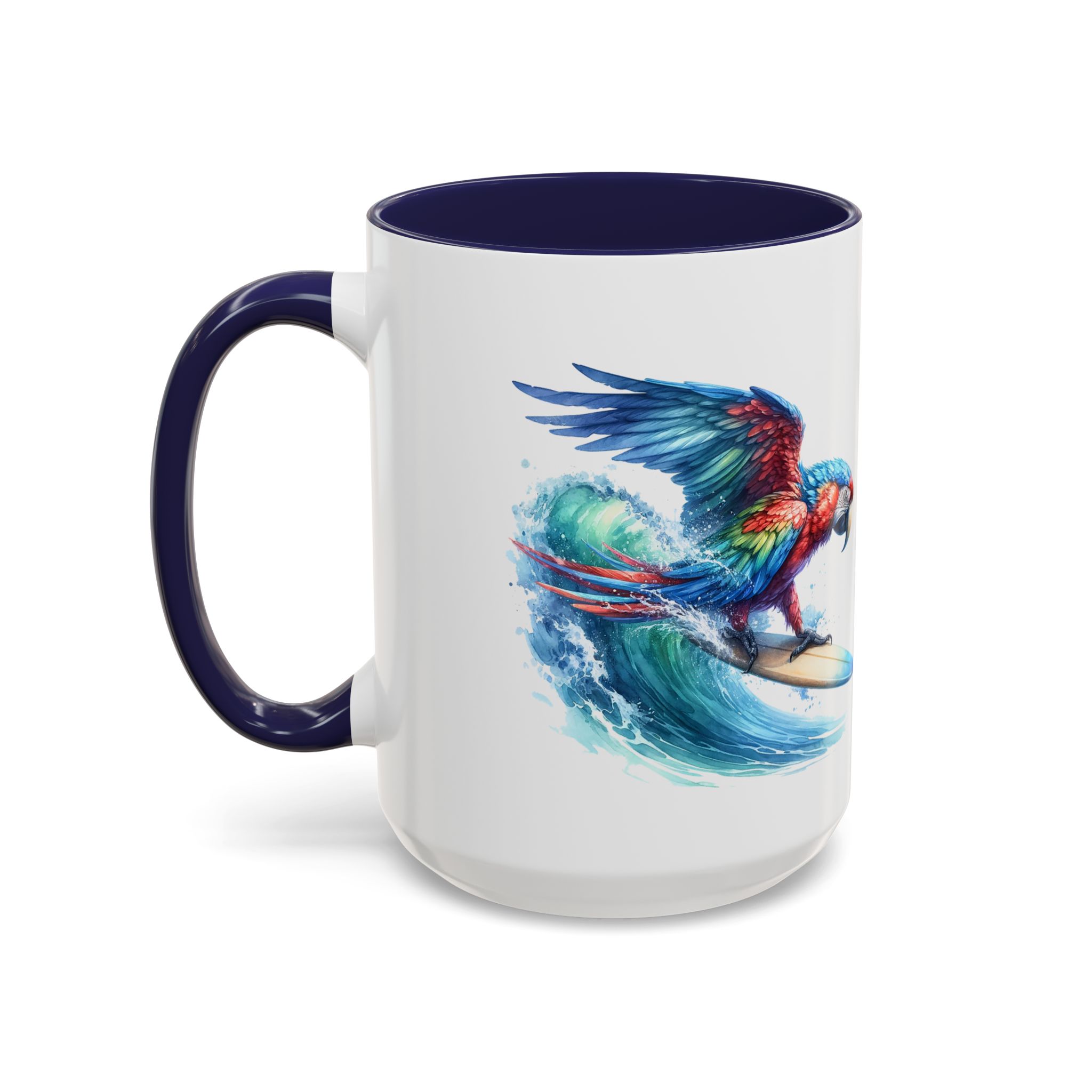 Coffee mug surf gift for her Parrot surf lover tea cup boho Mug office unique accessory nature design – Image 14