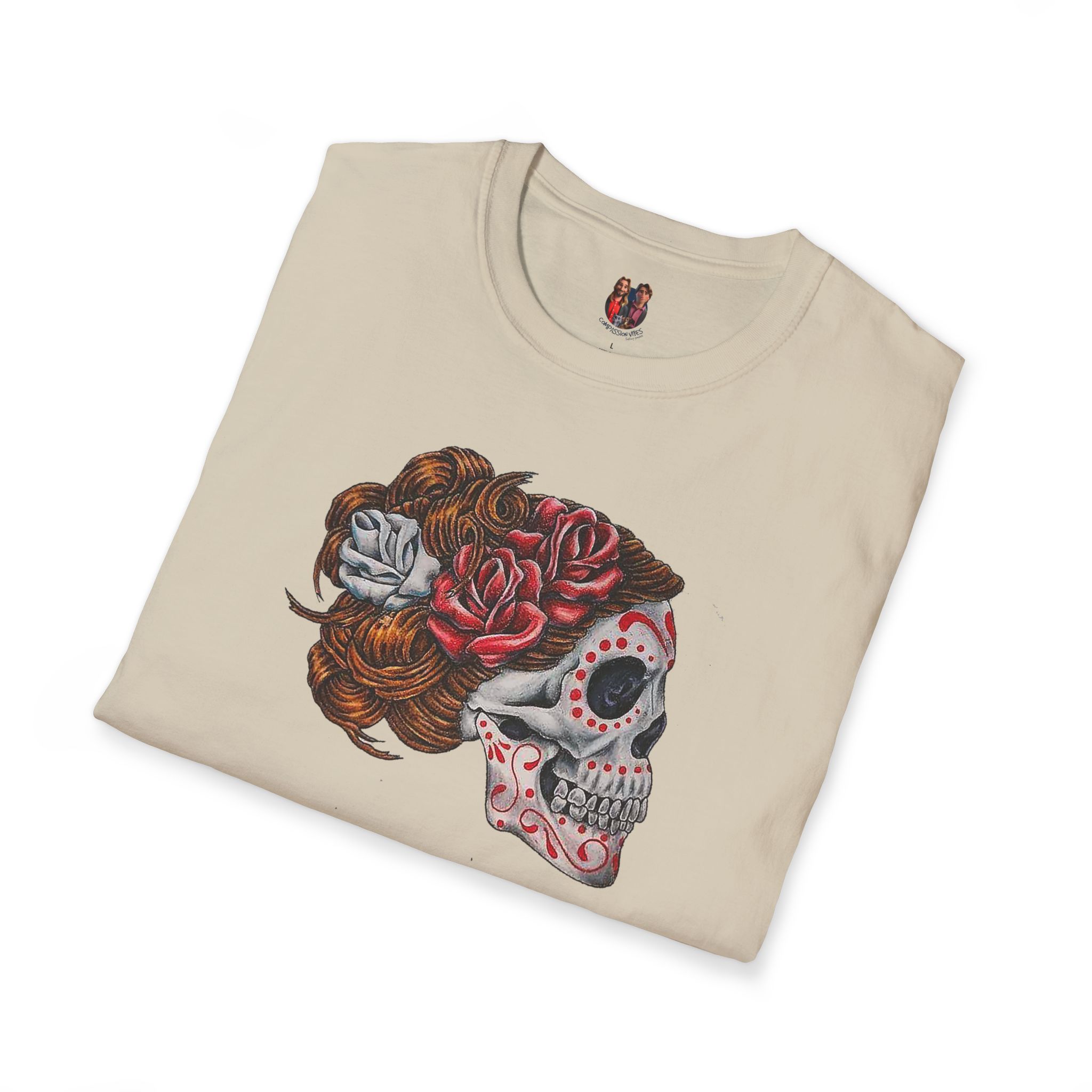 Surrealism Dia de los muertos tshirt unique Drawing by Celebrated Artist - Image 7