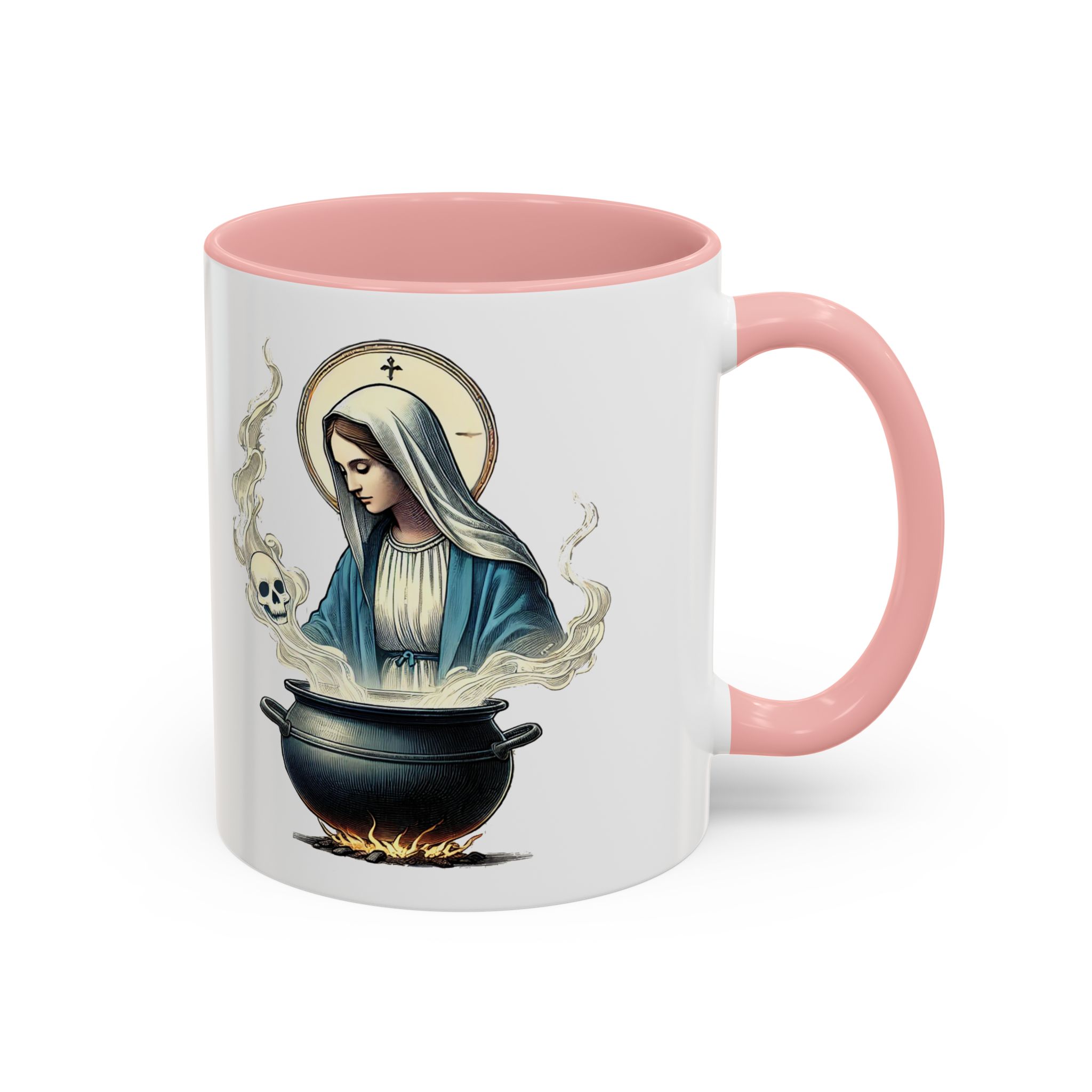 Coffee Mug funny virgin mary design sarcastic mug boho gift for her unique cup tea accessory cool design religious joke - Image 13