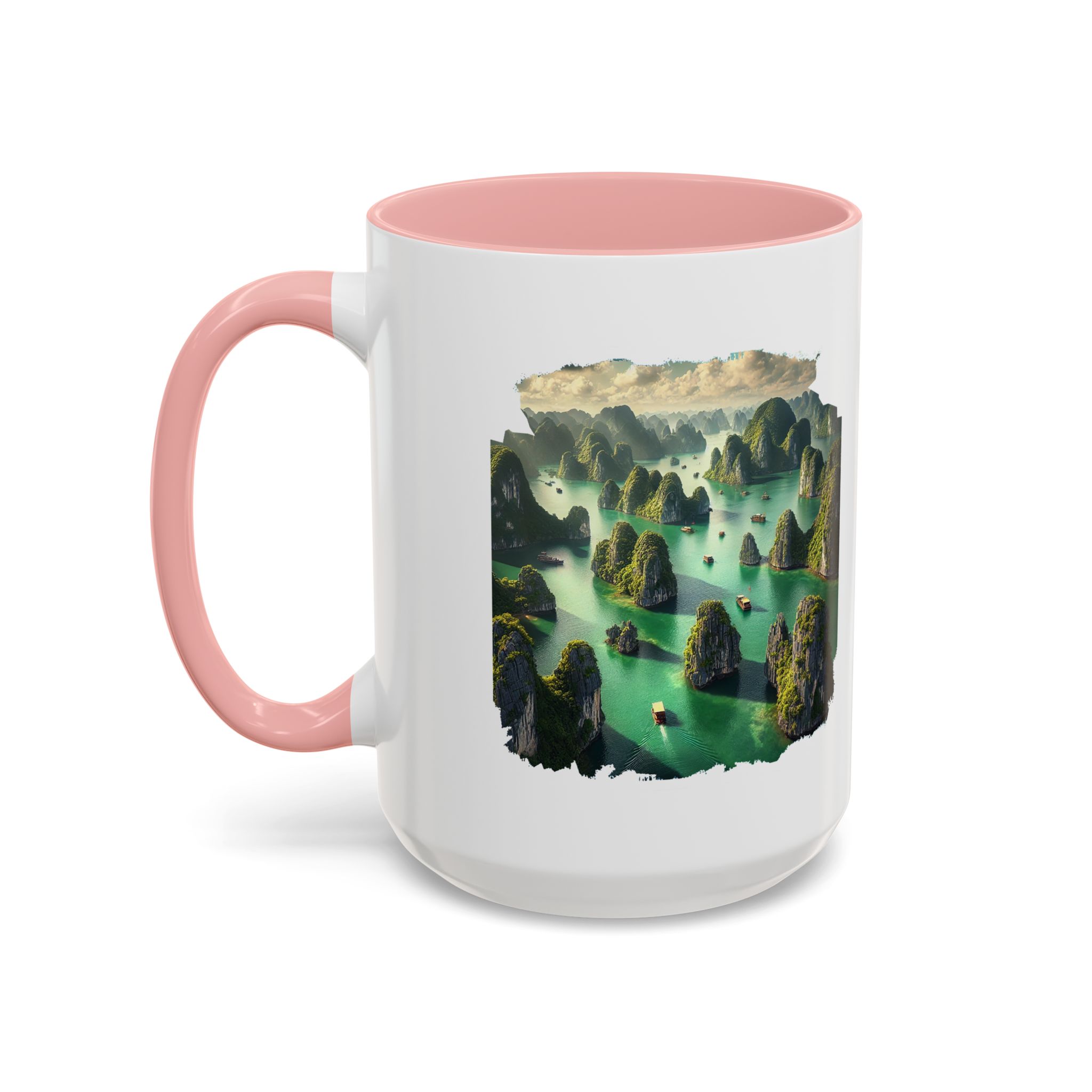 Boho mug landscape vietnam boho office mug ha long bay print nature cool gift coffee lover tea accessory unique cup – Image 30
